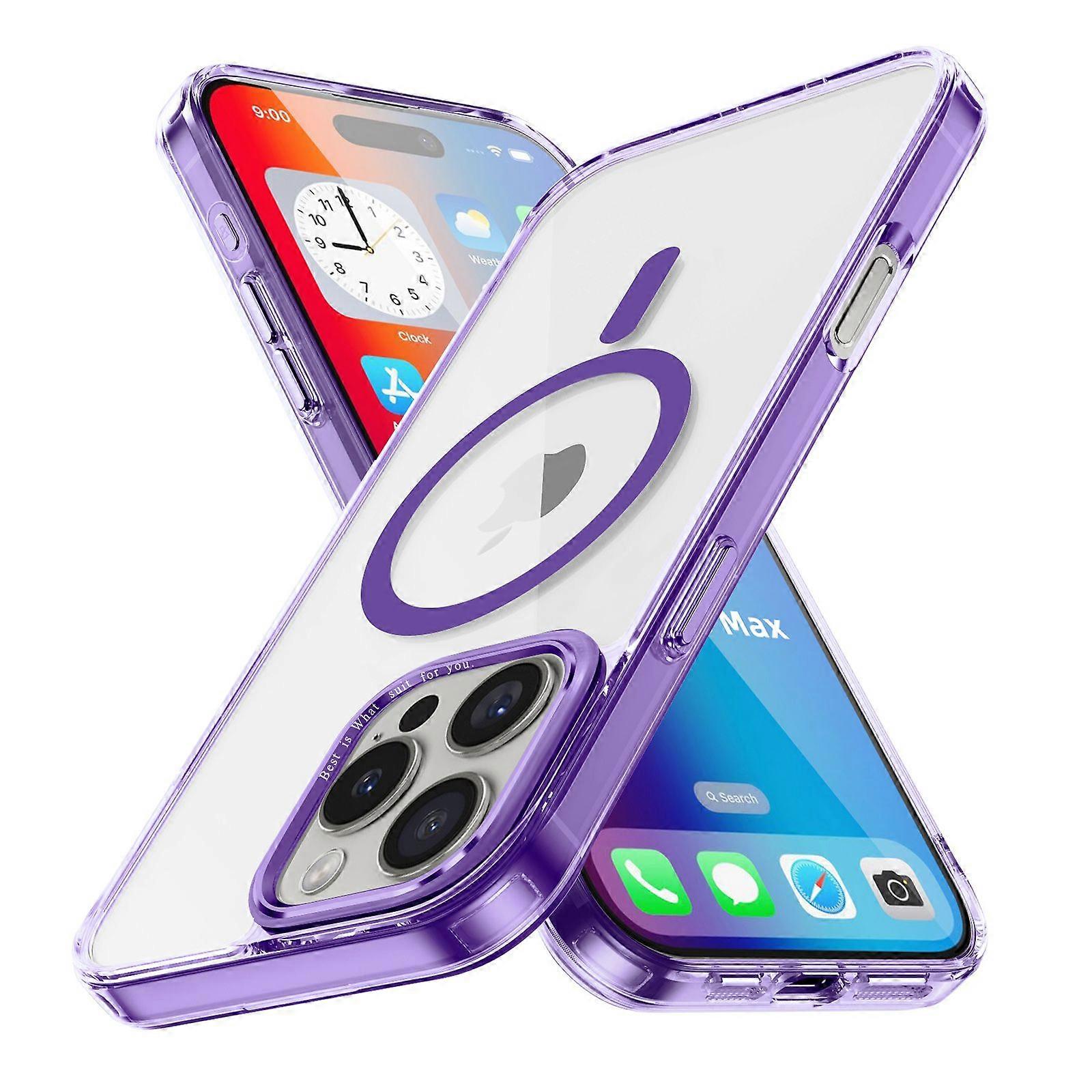 Magnetic For iPhone 16 Pro Max Case,Compatible With MagSafe-Purple