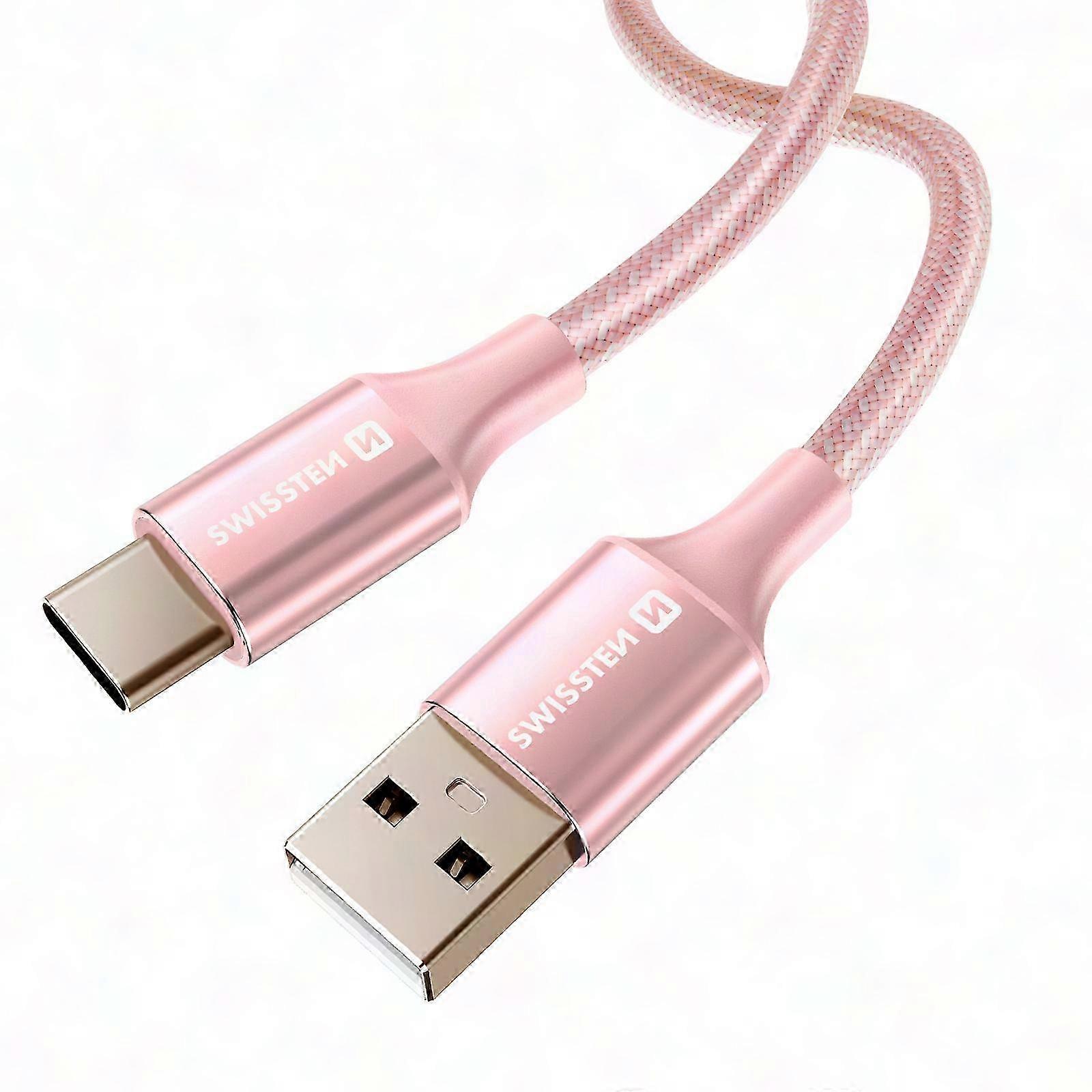Holdbart flettet USB til USB-C opladningskabel, anti-sammenfiltring hurtig oplader ledning
