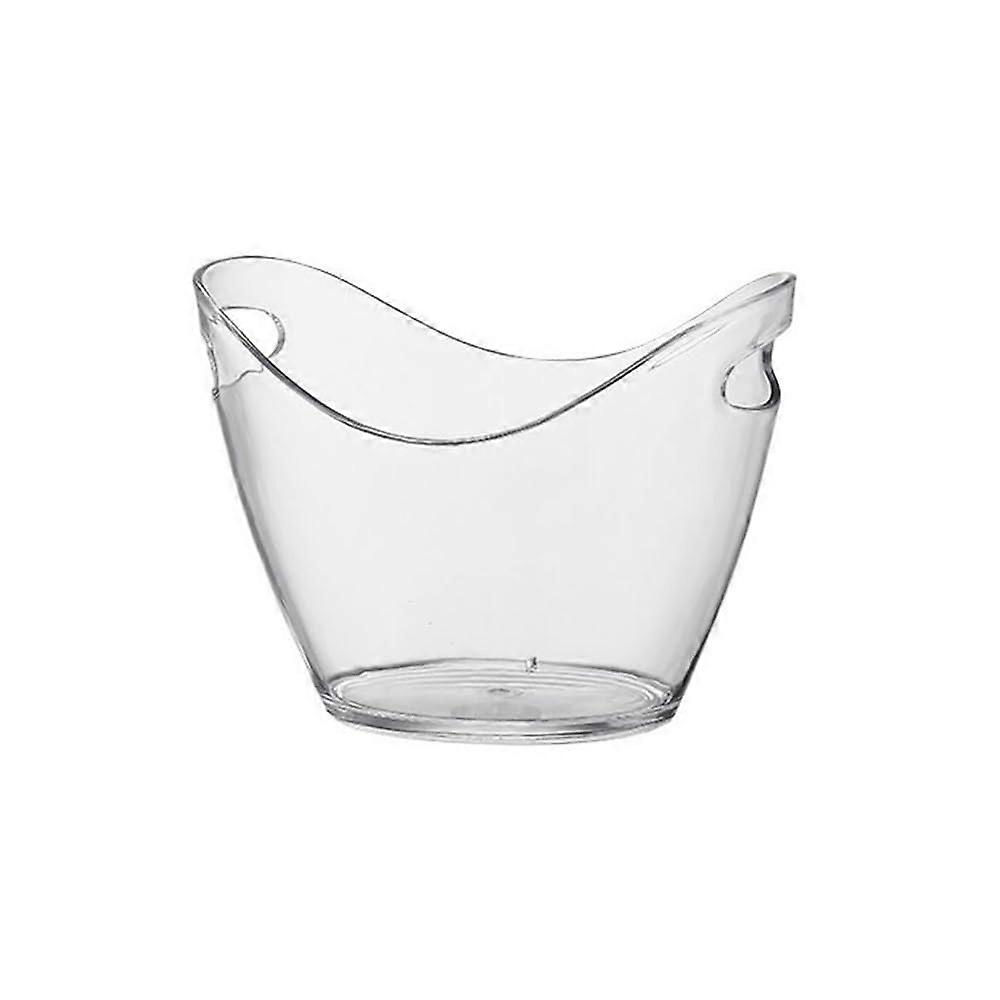 Ice bucket for parties, acrylic ice bucket, large capacity, champagne bucket, bar ice pellet bucket, filled ice bucket drink cooler (transparent)