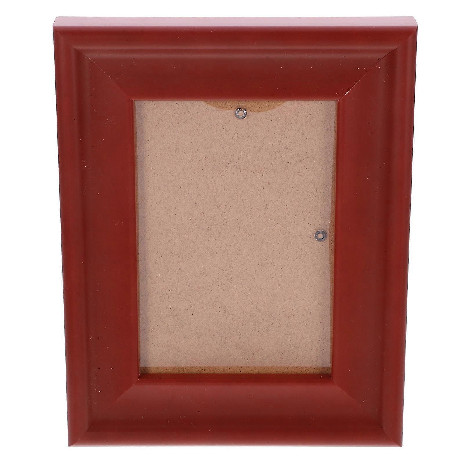 Standing Picture Frame Rustic Wooden Photo Display Home Decor Rectangular Shape Coffee Color 1Set