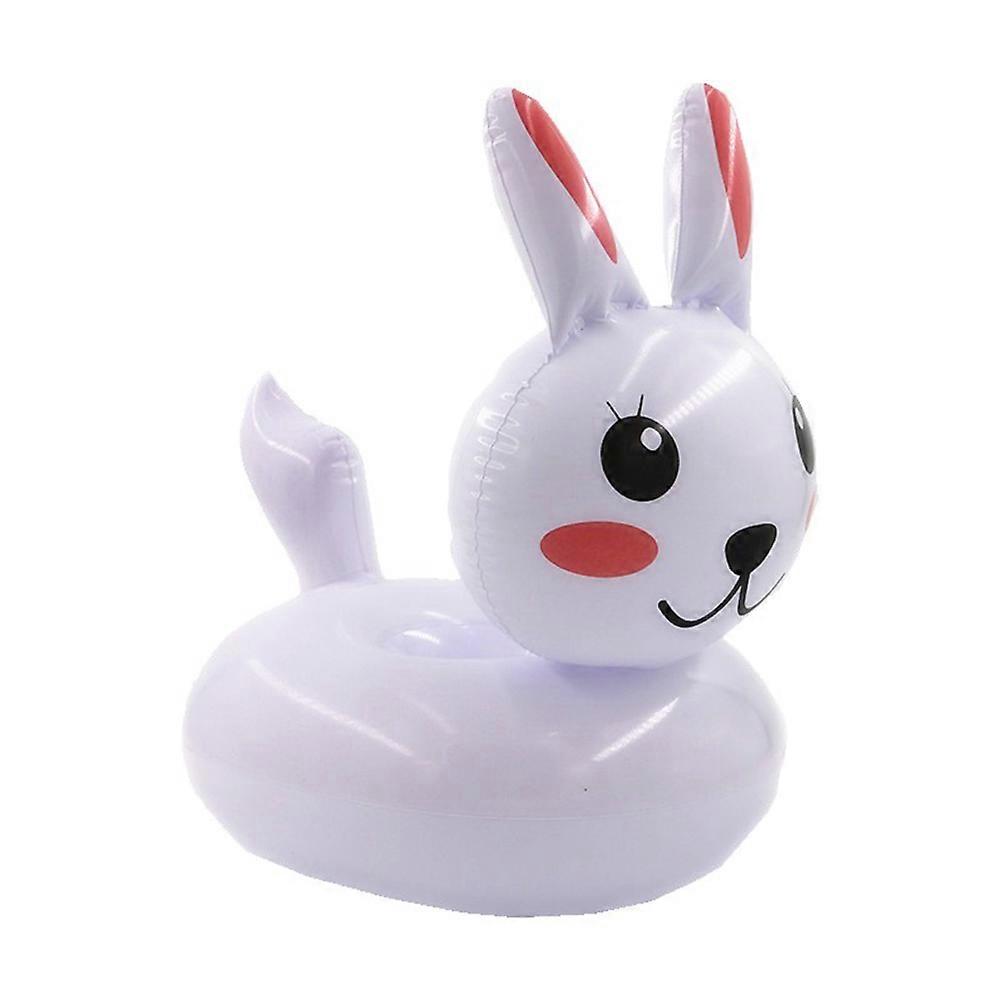 Hot Tub Accessories Floating Pool Tray Inflatable Rabbit Shape Beer Holder White 29.00X24.00X20.00CM Inflatable 2Pcs