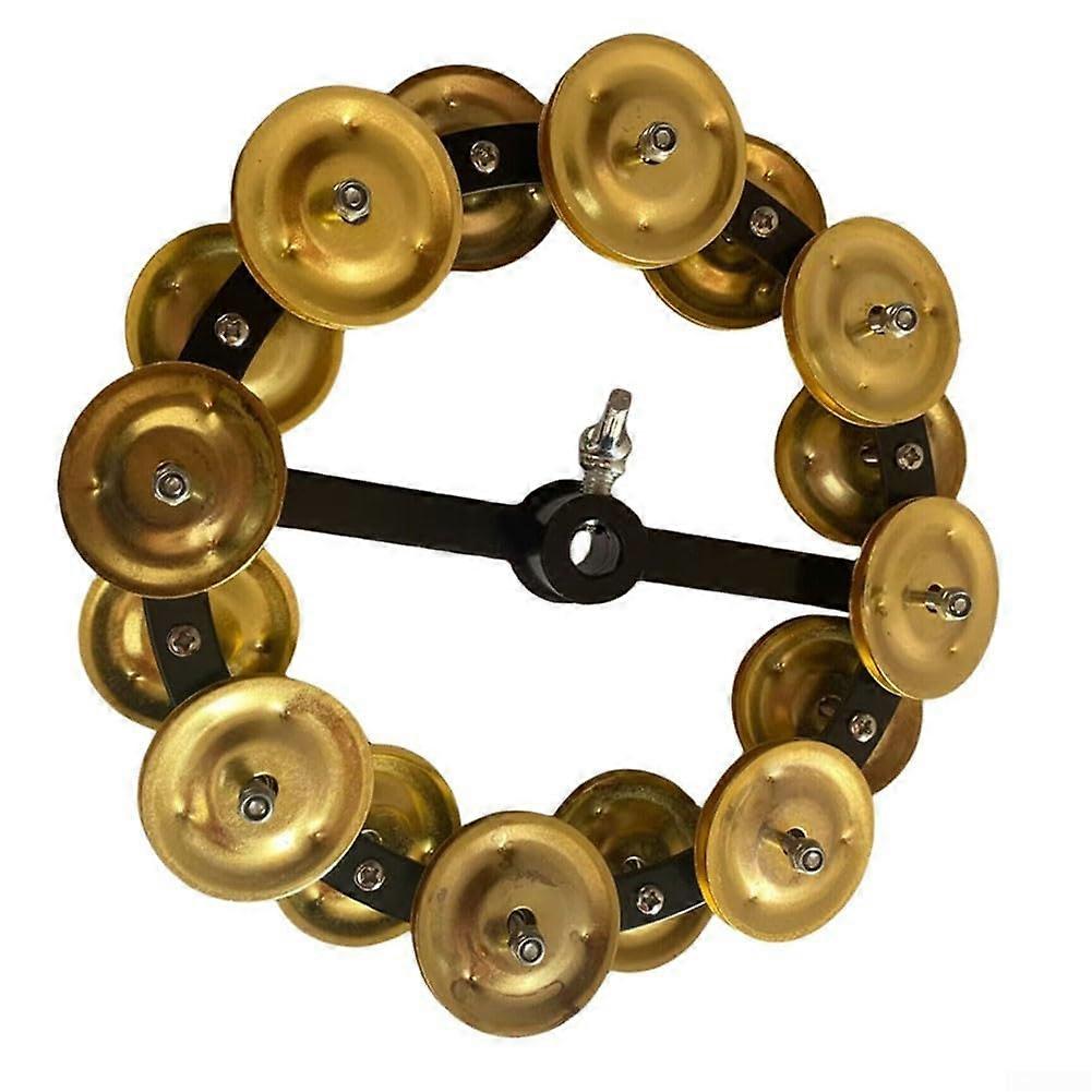 Bright Sound Quick Setup Hihat Tambourine Drum Cymbal with Steel Bells (A)