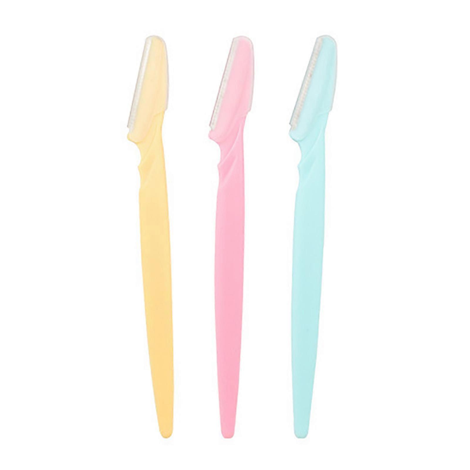 3PCS Eyebrow Trimmer Set Safe Rustproof Stainless Steel Eyebrow Remover for Beginner