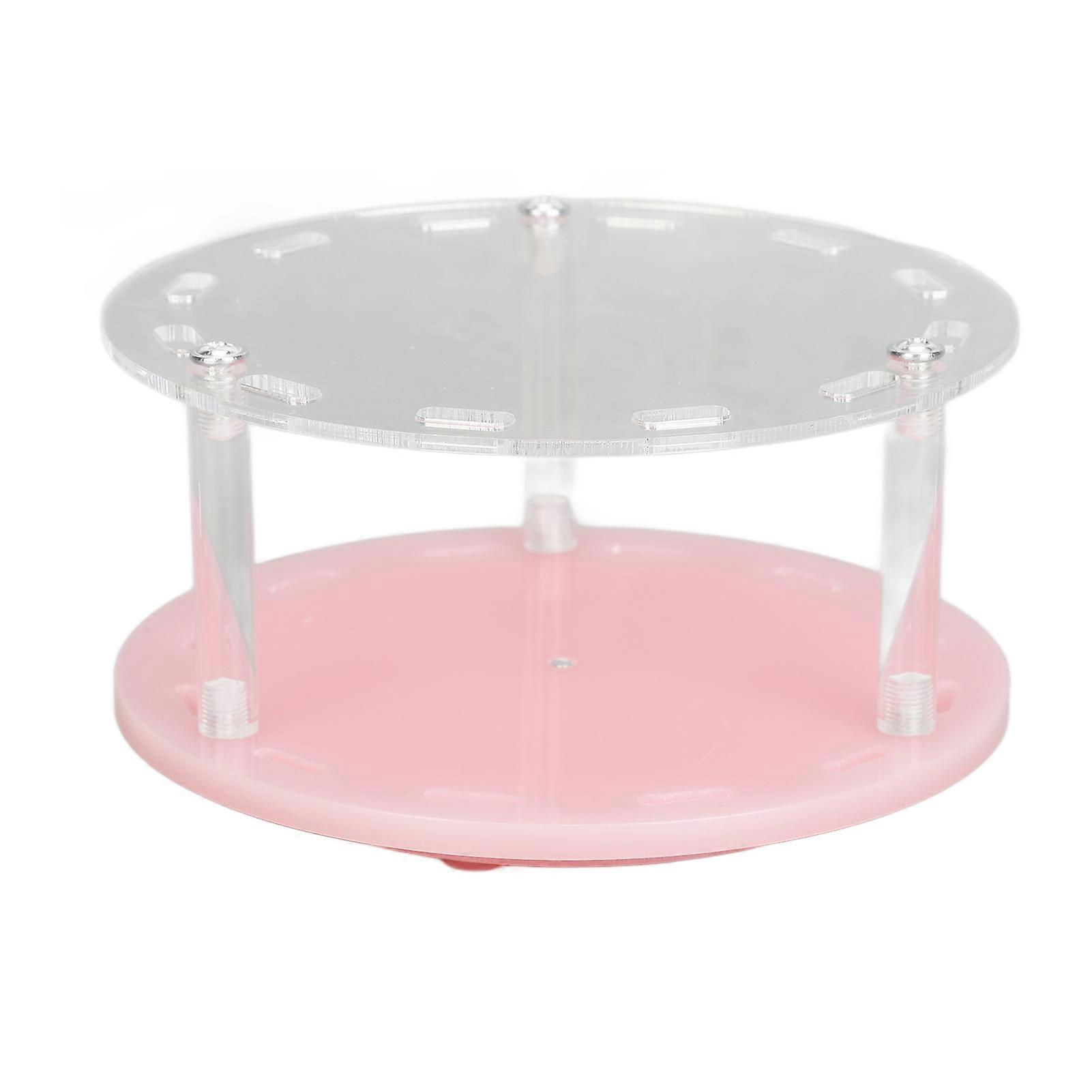 Acrylic Tweezers Stand Holder 12 Holes Rotatable Eyelash Extension Tool Display Shelf Terrazzo Pattern Color