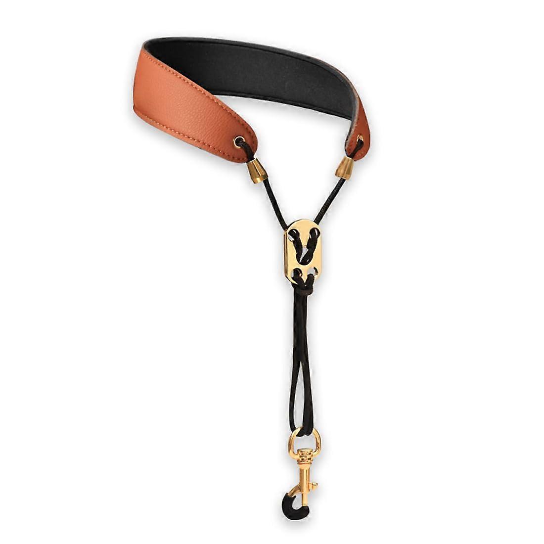 1 x Saxophone Neck Strap Alto Saxophone Strap Super Fast Metal Hook Musical Instrument Accessories Parts Brown, multicoloured
