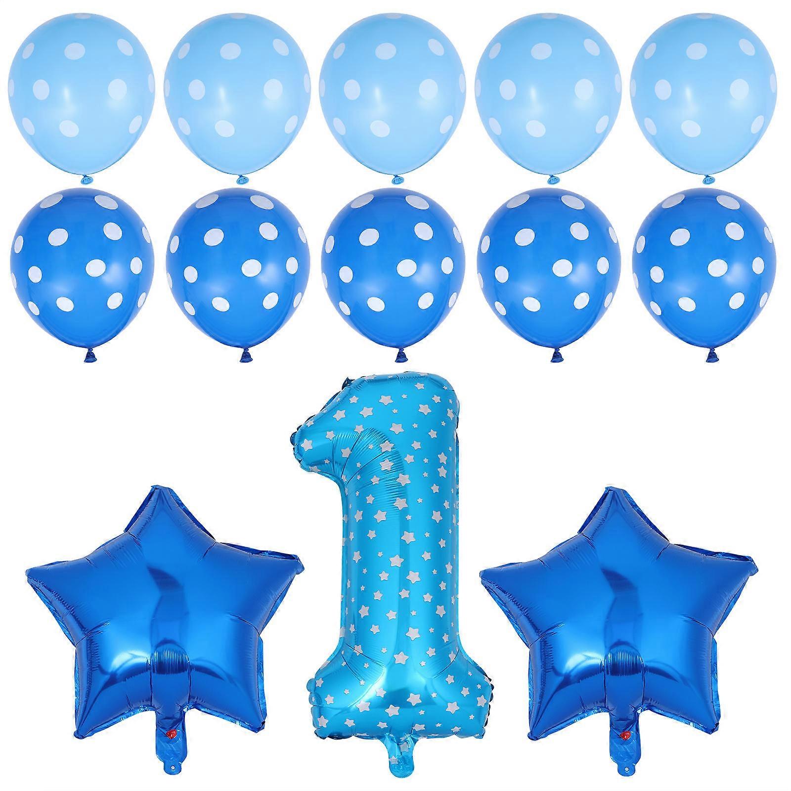 1st Birthday Party Balloon for Boys – Reusable Latex Number Balloons with Crown Design for Shower Decorations and Memorable Celebrations