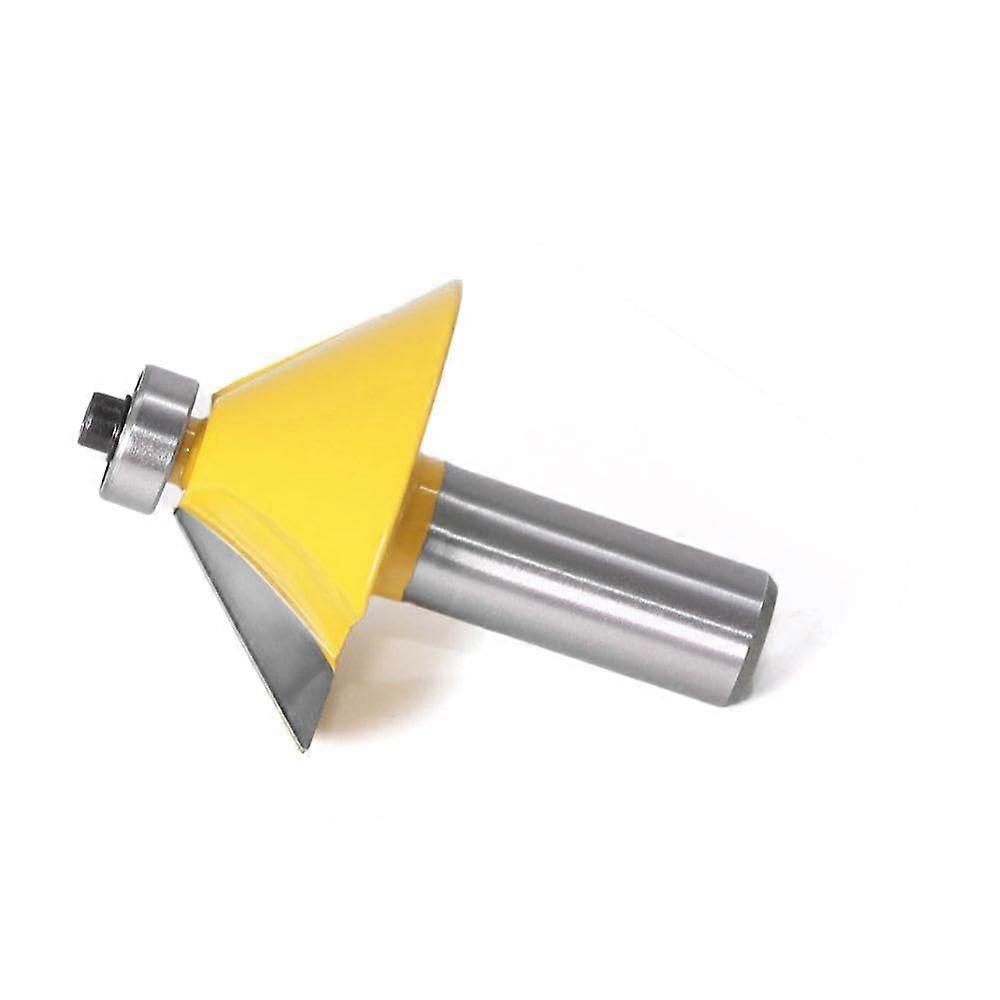 12 mm Shank Edge Chamfering Router Bit with Bearing for 45 Degree Woodworking, 12.7 mm Shank Wood Cutting Tool