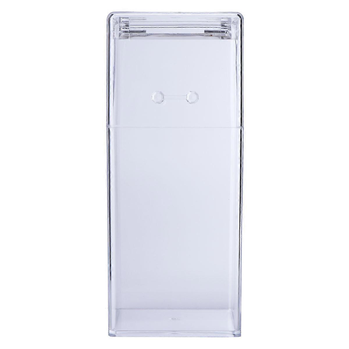 Cosmetics Organizer Acrylic Makeup Tool Storage Box Transparent Square Shape Desk Organization 20.5X9X9CM 1Set