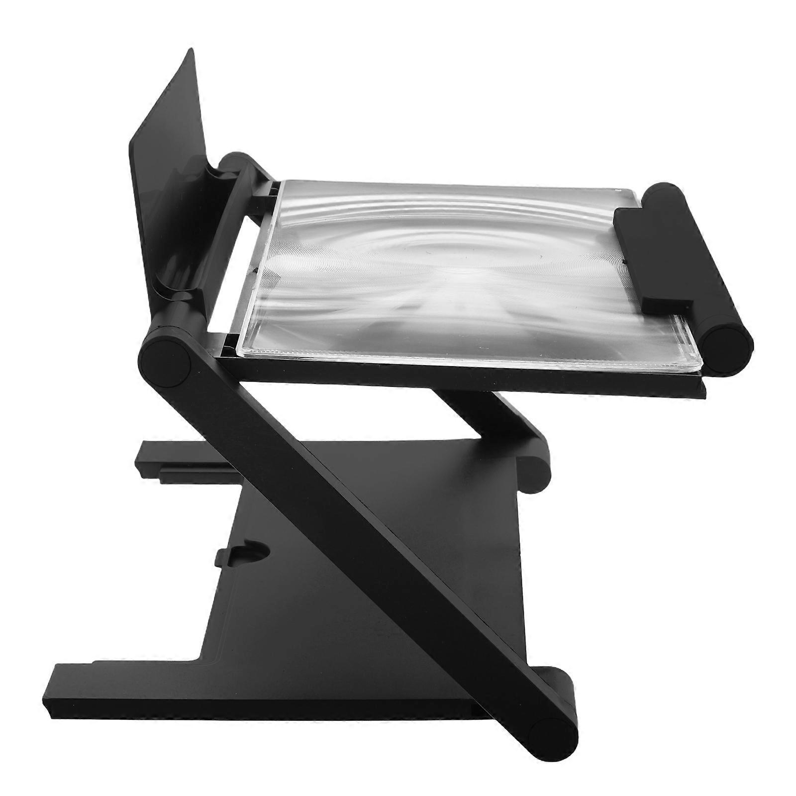 Black Foldable Phone Screen Magnifier for Home Entertainment with Adjustable Height and High Definition Viewing