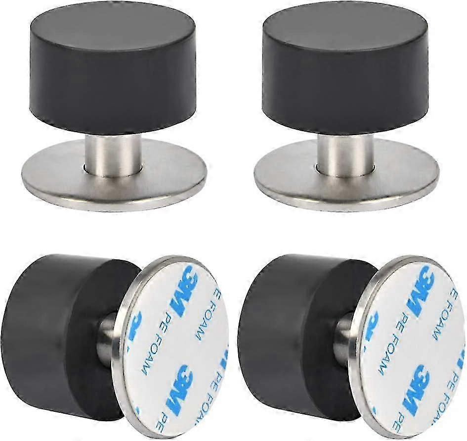 4PCS Adhesive Door Stoppers - No Drill Needed, Shockproof Design [PB]