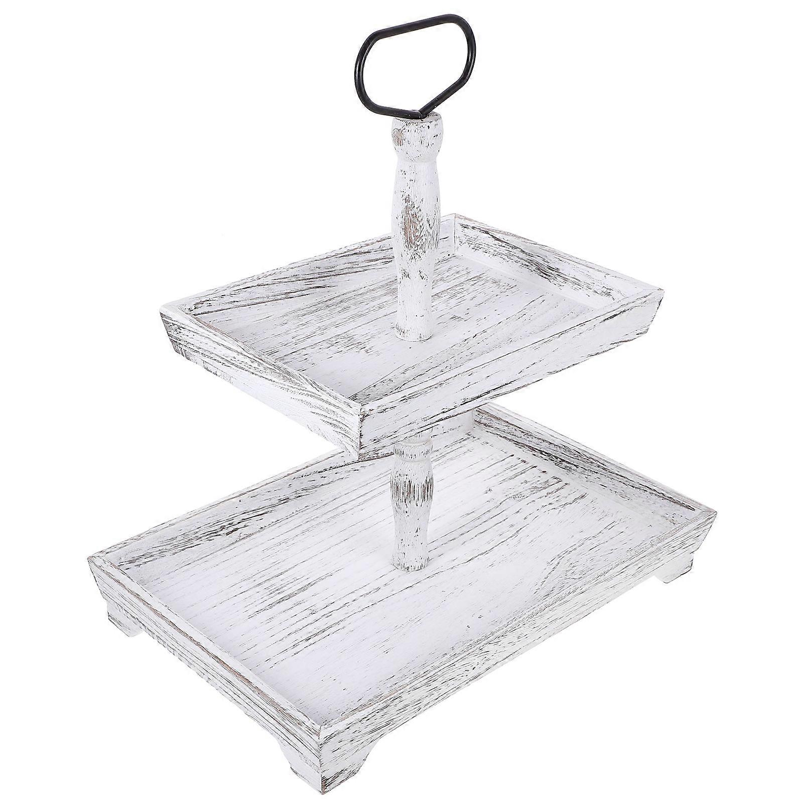 Simple Style Wooden Cake Stand For Co-workers Friends Family Gathering Dessert Stand 1Pack