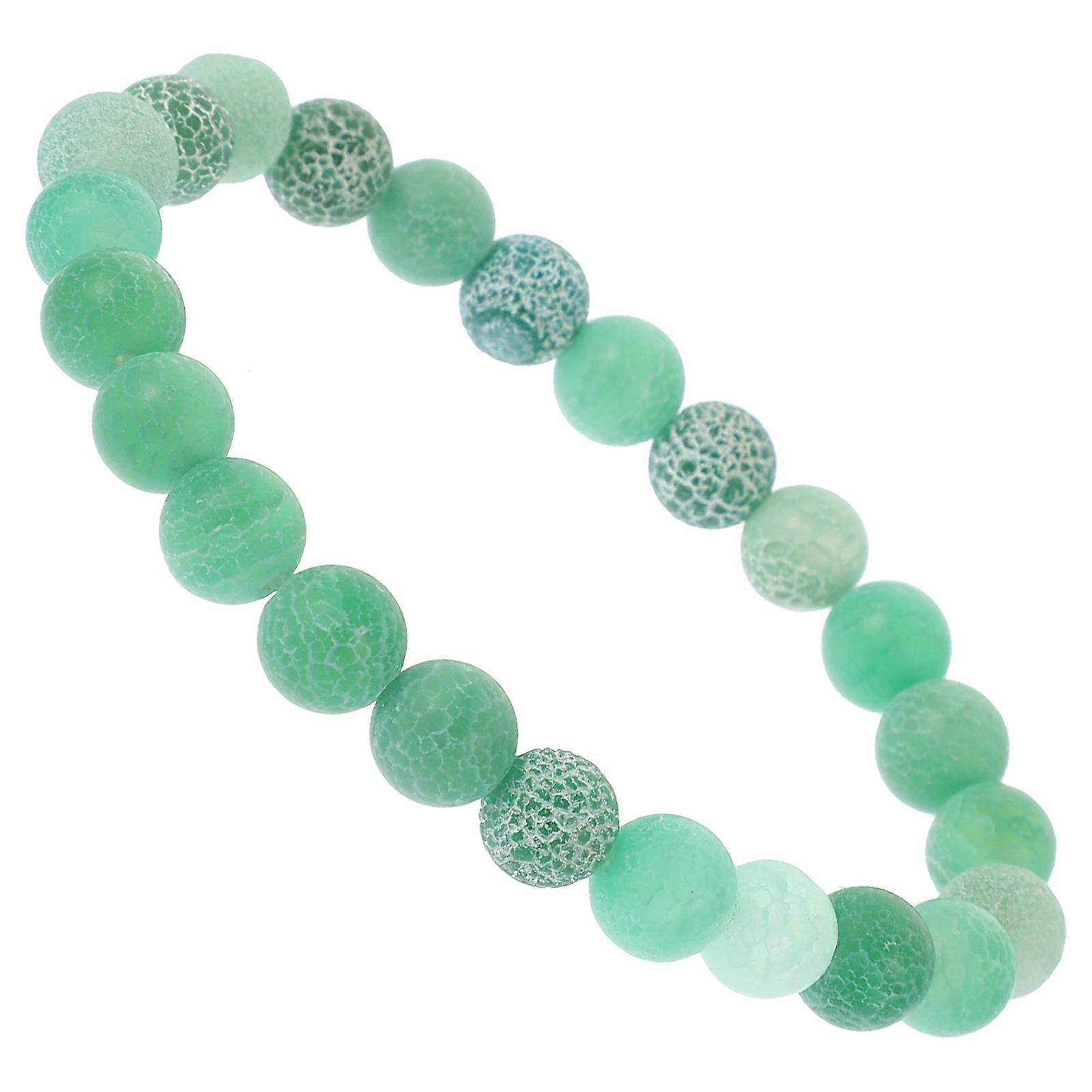 Frosted Stone bracelet with Workmanship for Decoration Green Weathered Stone Fits Most Wrists