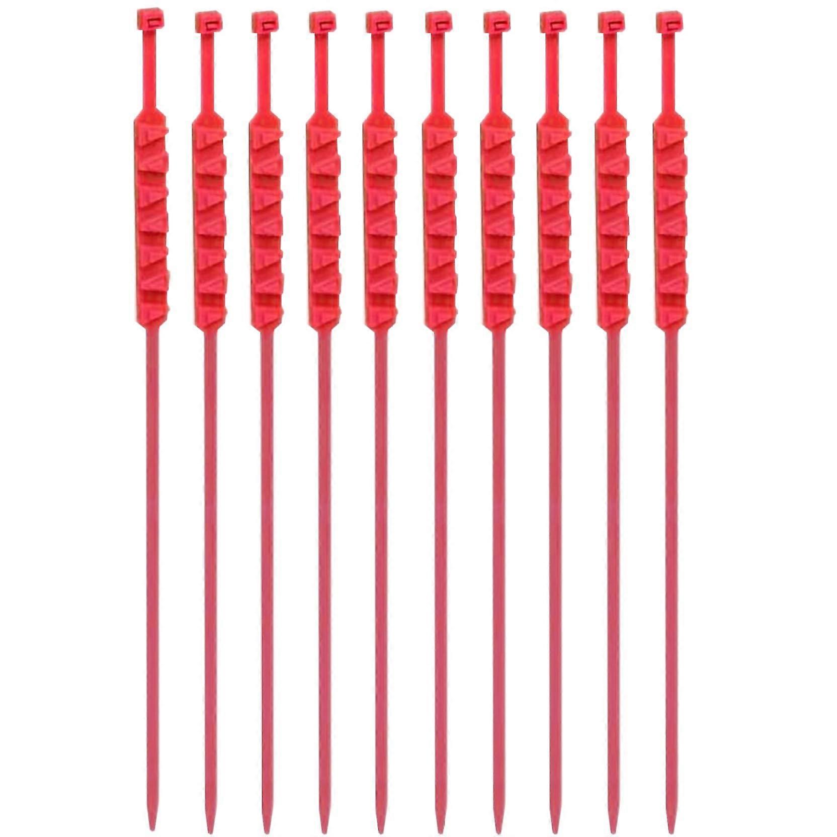 10pcs Snow Chains for EBike Motorcycle, NonSlip, Universal Wheel Chains for Snow, Red