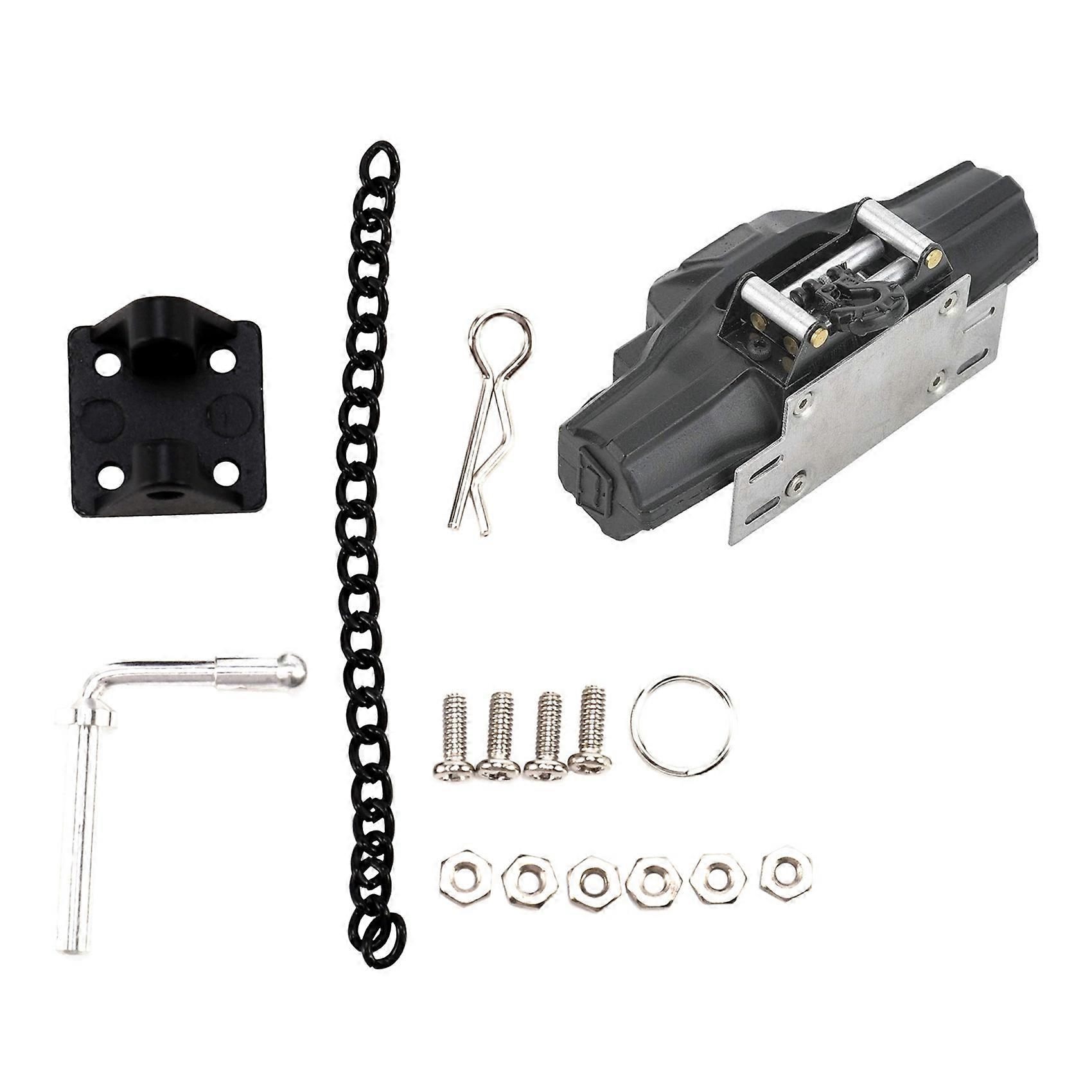 2 Set RC Car Part: 1 Set Metal Tow Shackle Trailer Hook & 1 Set Double Motor Metal Winch