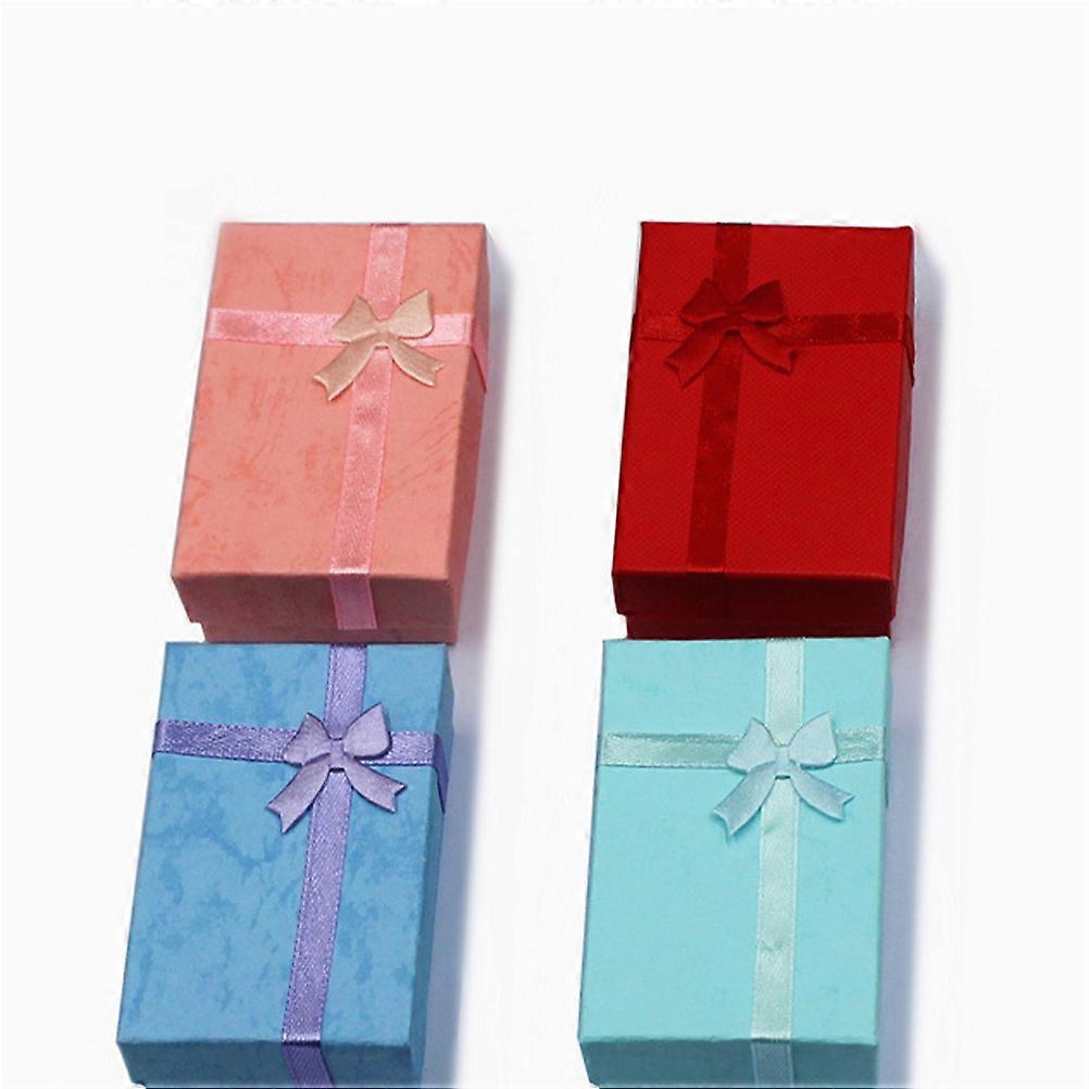 家庭用またはビジネス用の紙製の指輪とイヤリング用の赤いジュエリーボックスネックレス収納ケース