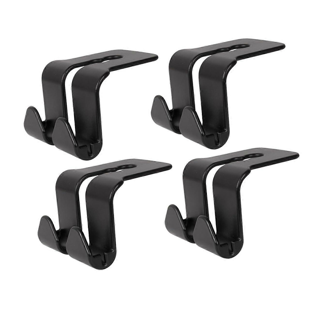 4 pieces connect double hooks plastic hooks stroller hooks multipurpose hooks ABS black