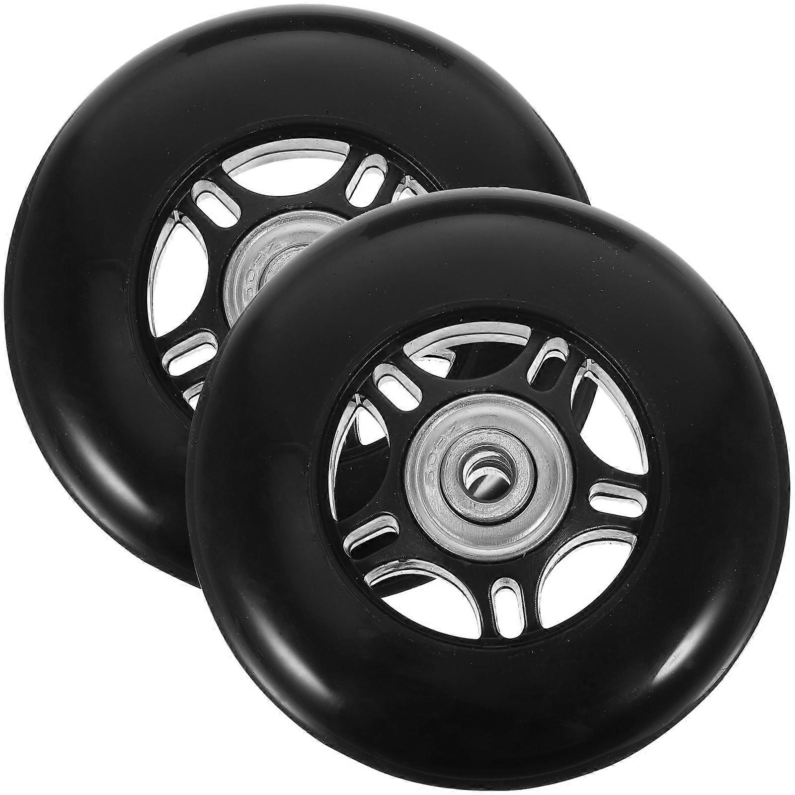 Luggage Replacement Wheel Set For Travelers 8X8CM Black Quiet Operation 1 Set