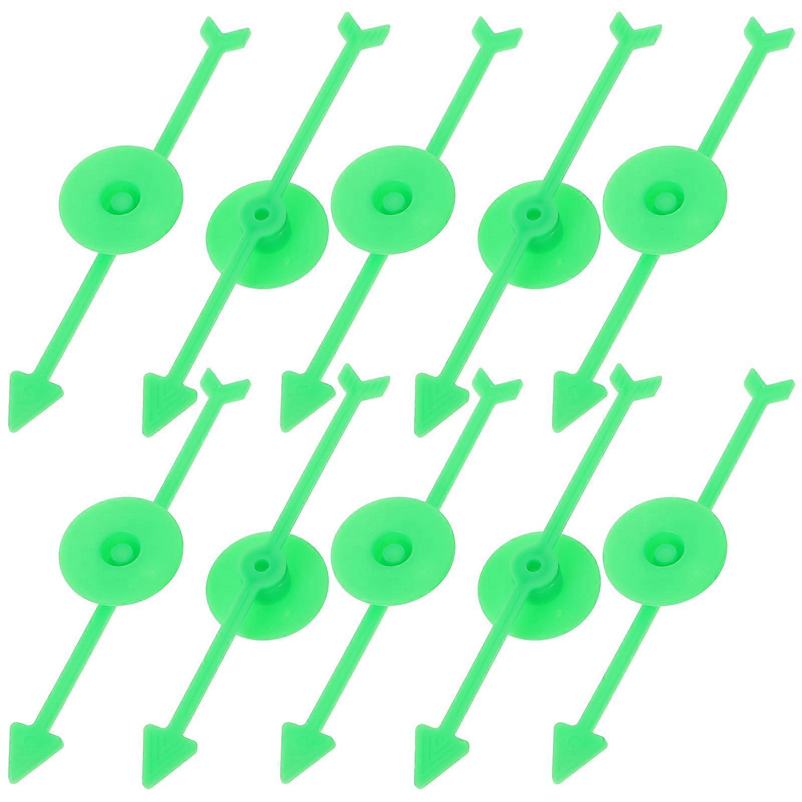 Arrow Spinners 10Pcs Green Plastic Reusability for Party Use