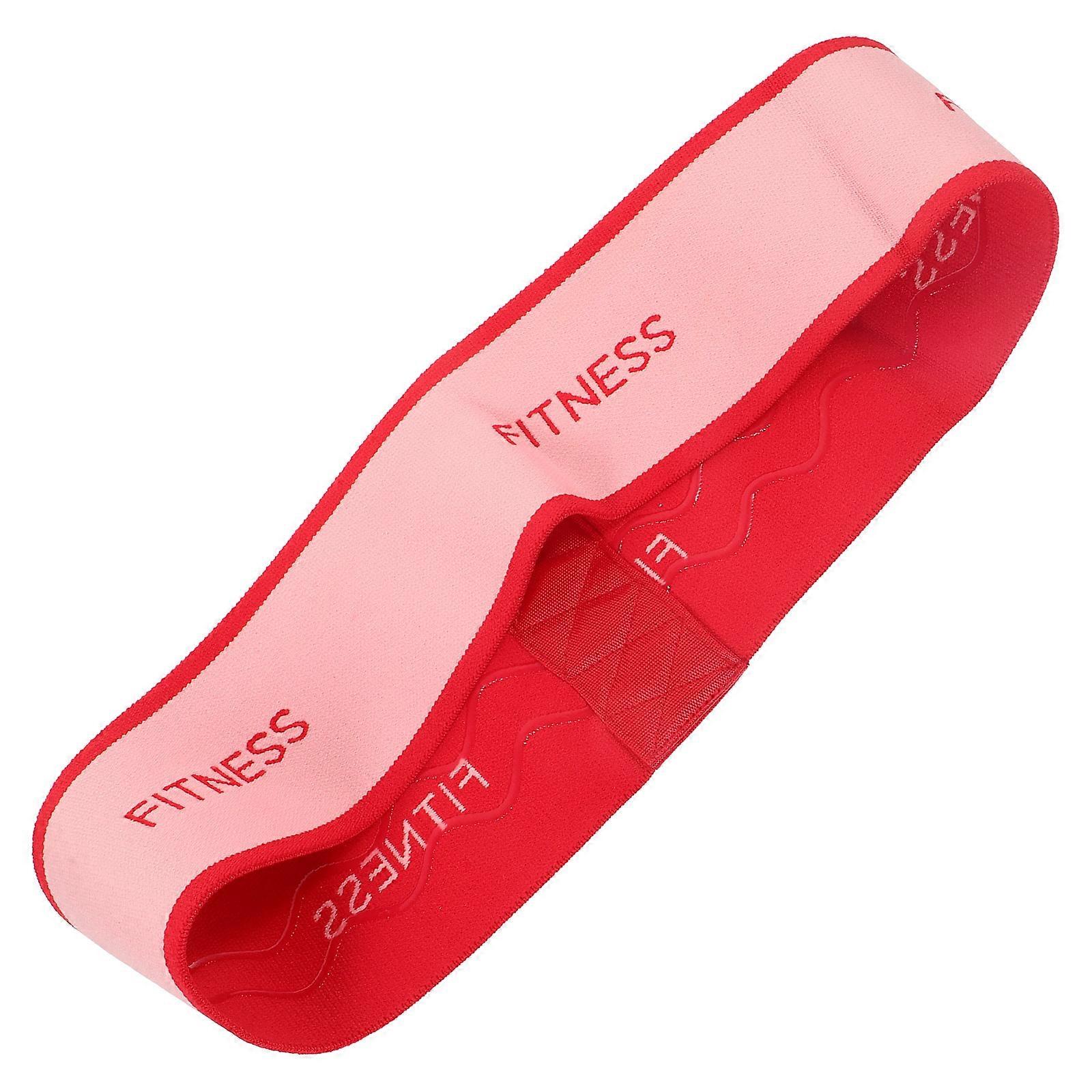 Pink Yoga Elastic Band for Body Shaping and Strength Training with Durable Nylon Material