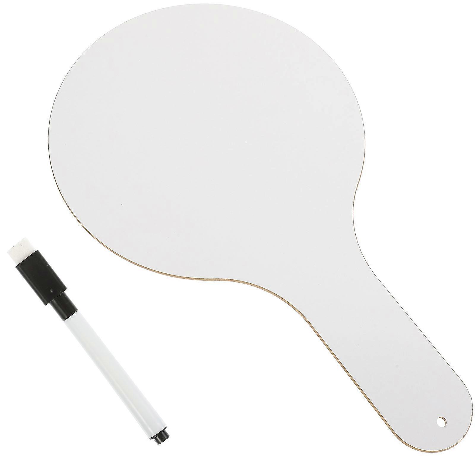 Double Sided Handheld Whiteboard with Pen – Portable Dry Erase Paddle for Classroom Activities, Student Assessment, and Interactive Learning