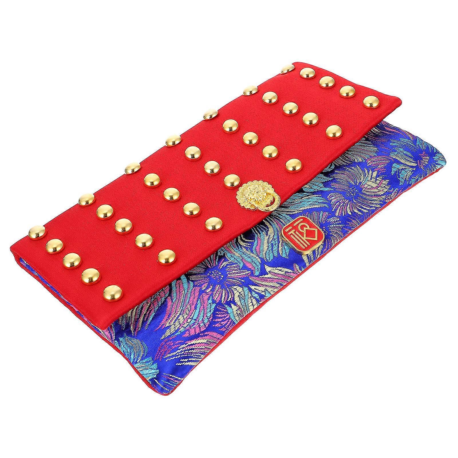 Cloth Red Envelopes Chinese New Year Gift Giving Red Color Rectangular 1Pcs