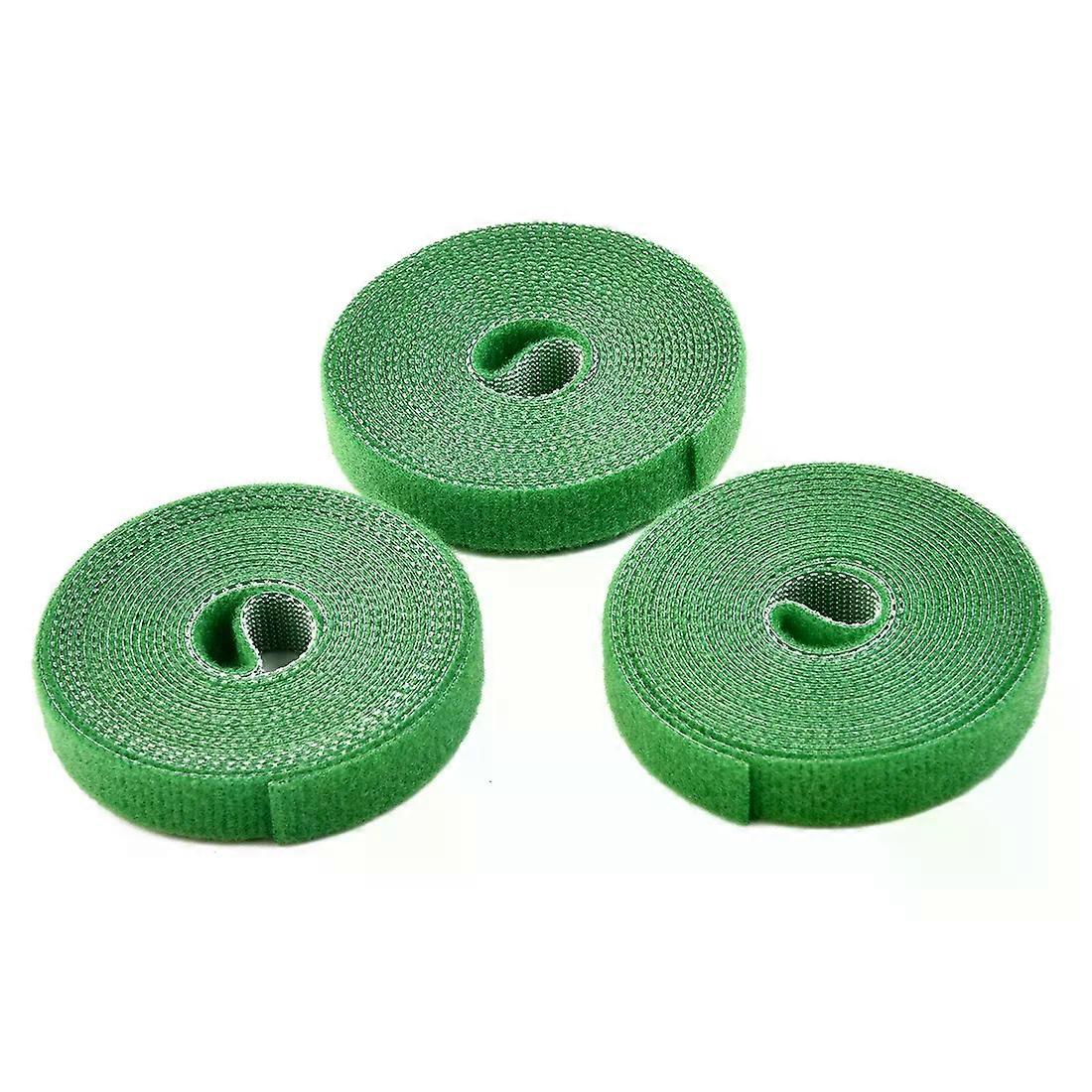 3 Rolls Green Garden Twine Hook Loop Garden Supports Bamboo Cane Wrap Support for Home/Office High Quality