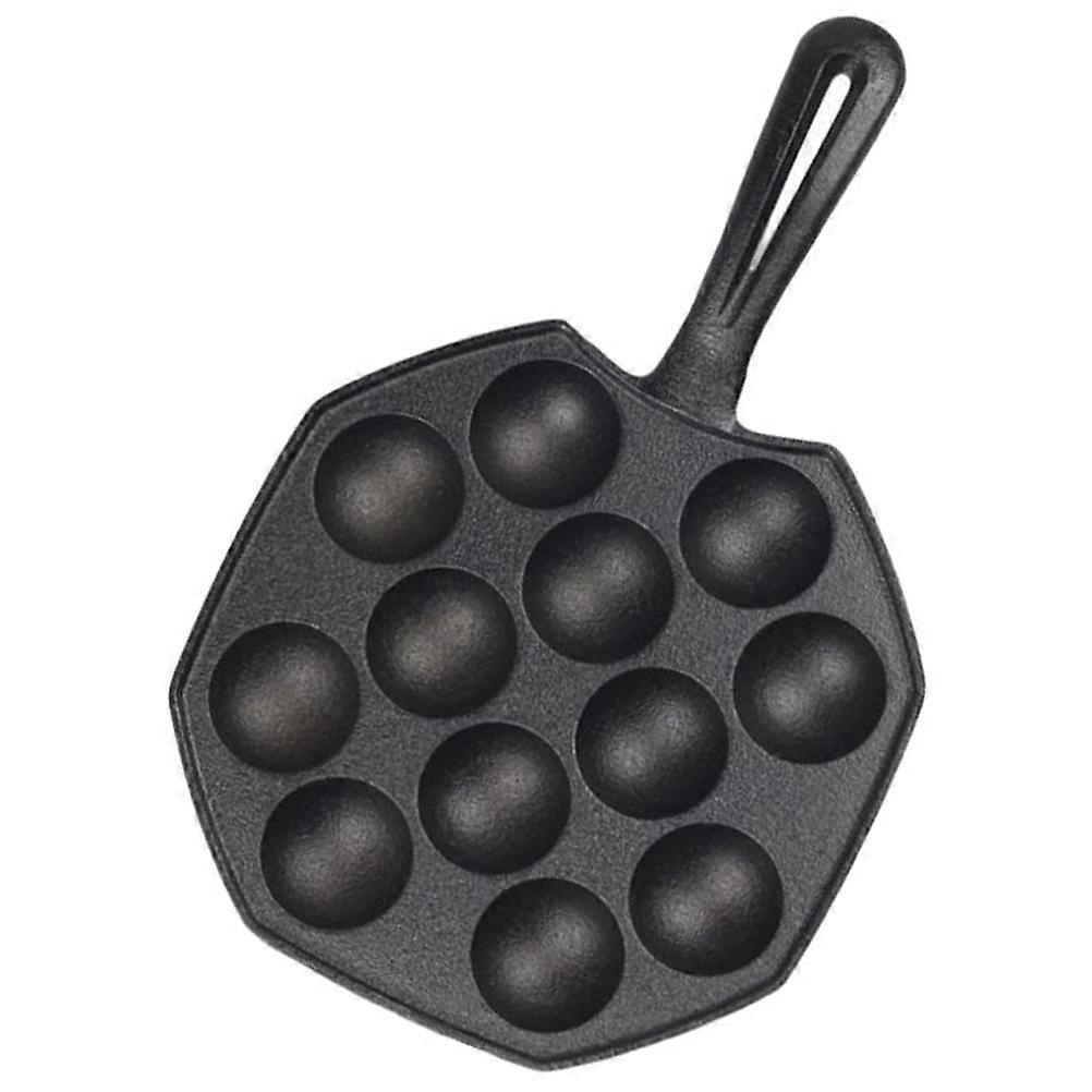 12 Hole Cast Snail Pot Eggs Cooker Cooking Plate Pan Ebelskiver Maker Mould Snail Plate Tray Mushroom Escargot Plate