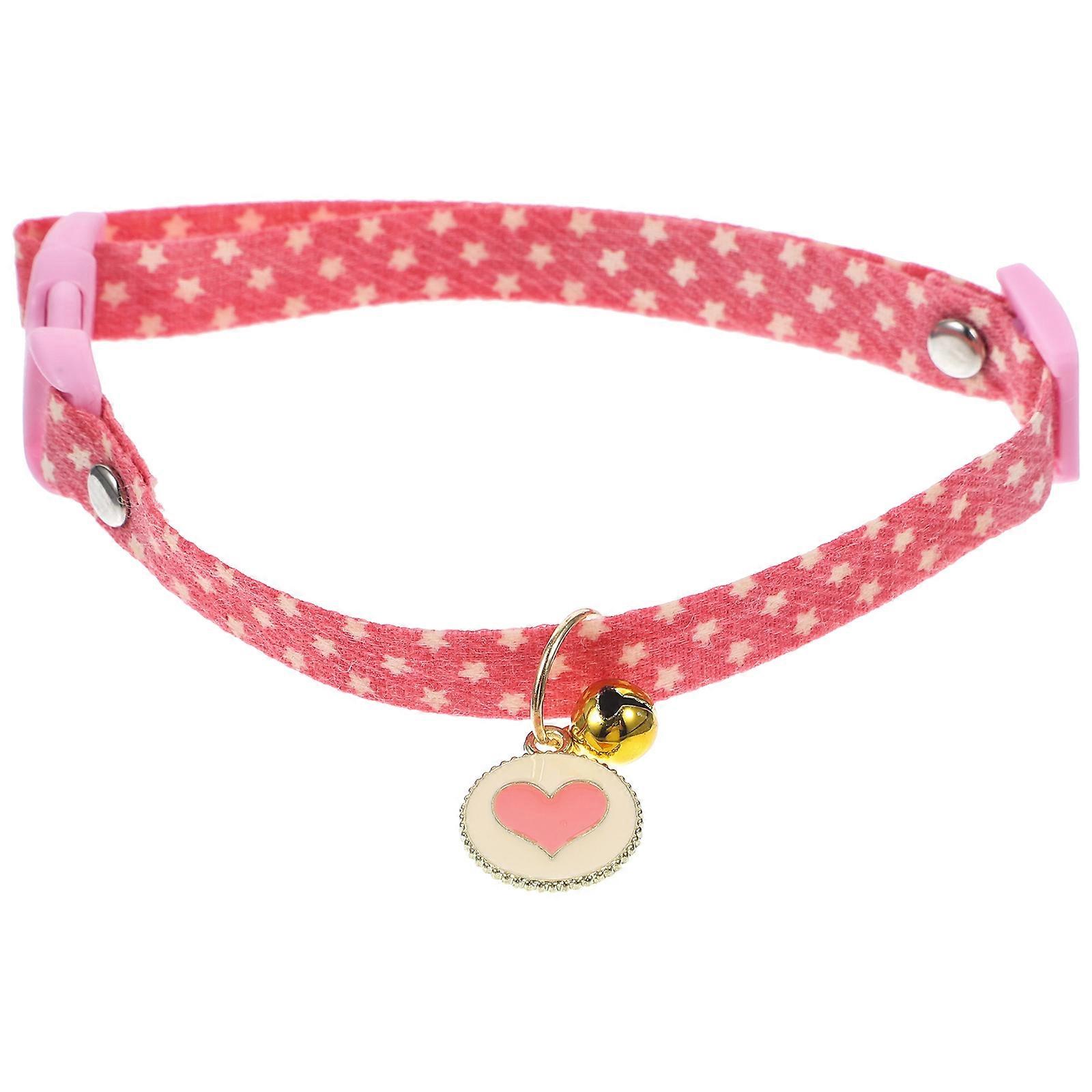 Cute Adjustable Bell Collar For Pets Ideal For Birthday Celebrations And Photo Opportunities 33x1x0.5cm 1Pcs
