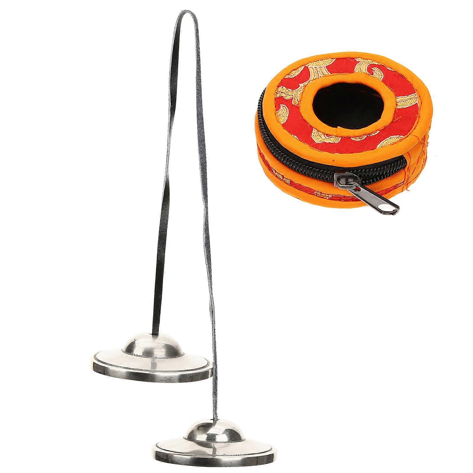 Metal Cymbals Bell For Yoga Class Offering Sound With Round Shape Design 1 Set