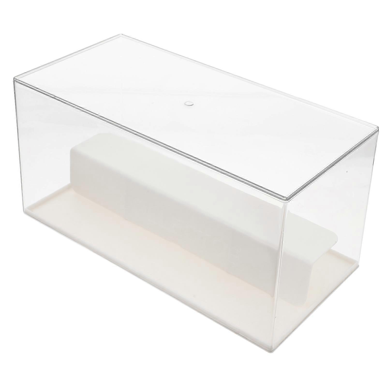Clear Display Case for Miniature Figures Double Layer Transparent Storage Box for Collectibles Dolls Figures