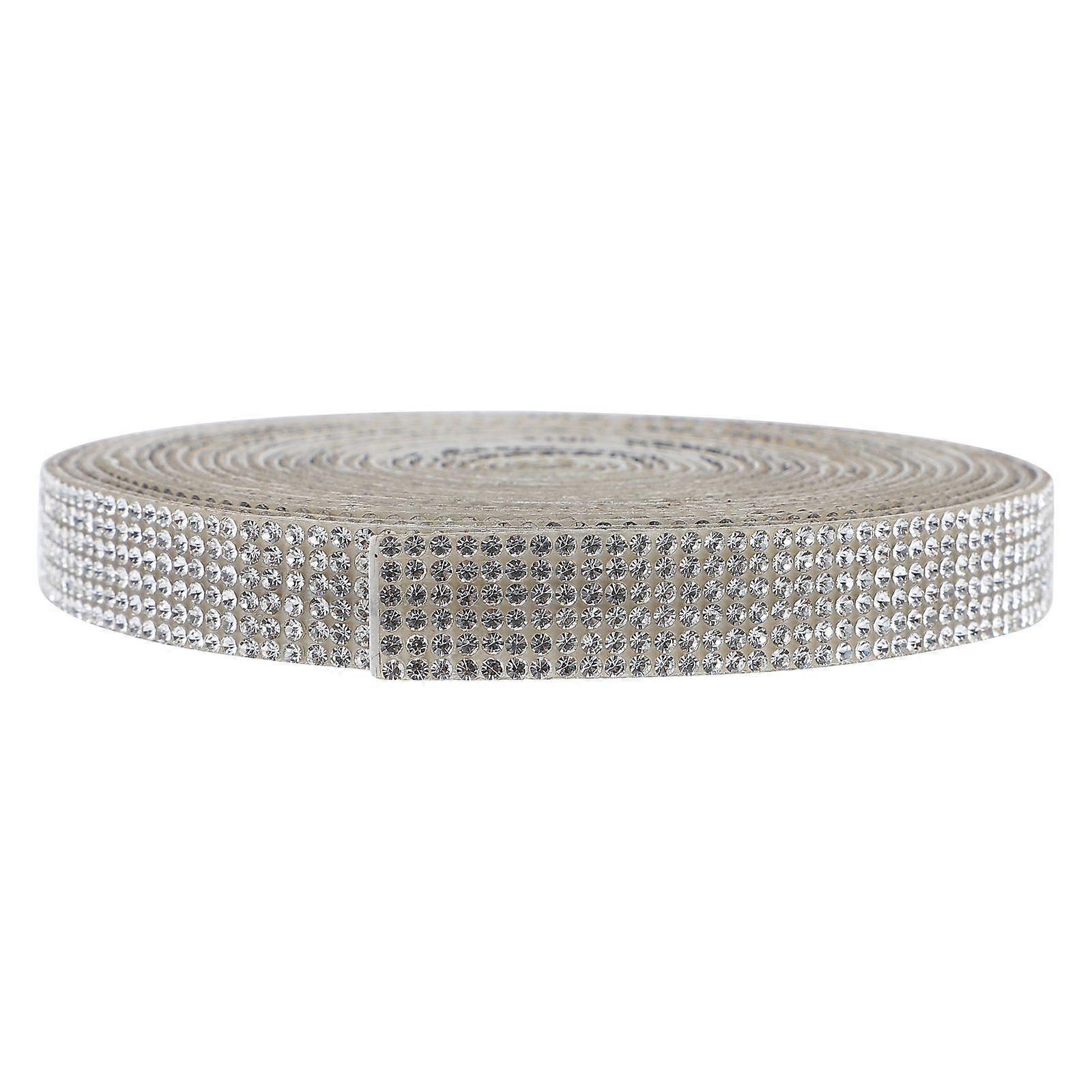 Rhinestone Ribbon Silver for Decoration with Super Glittering