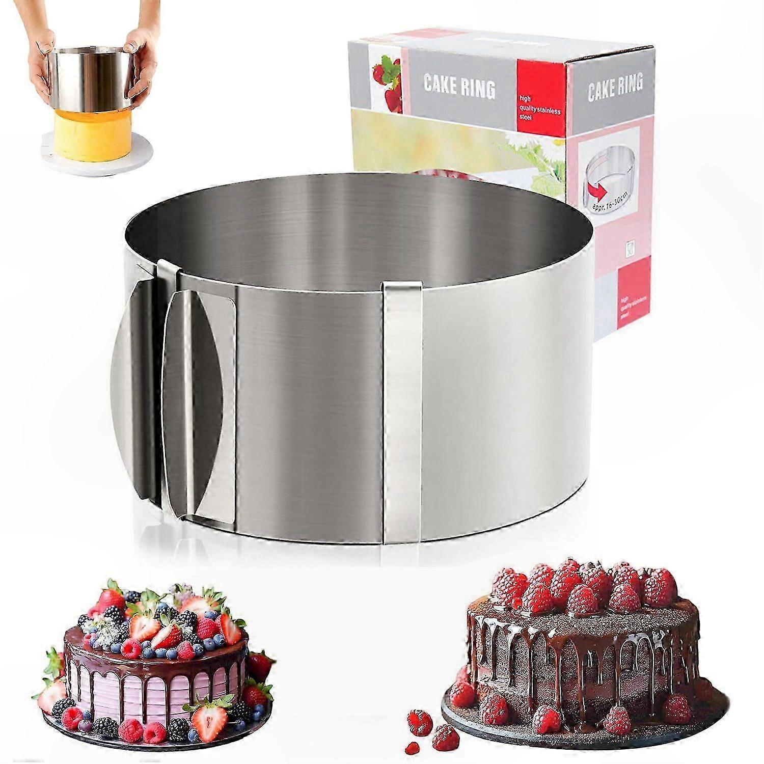 Adjustable Cake Ring with Scale for Precision Baking