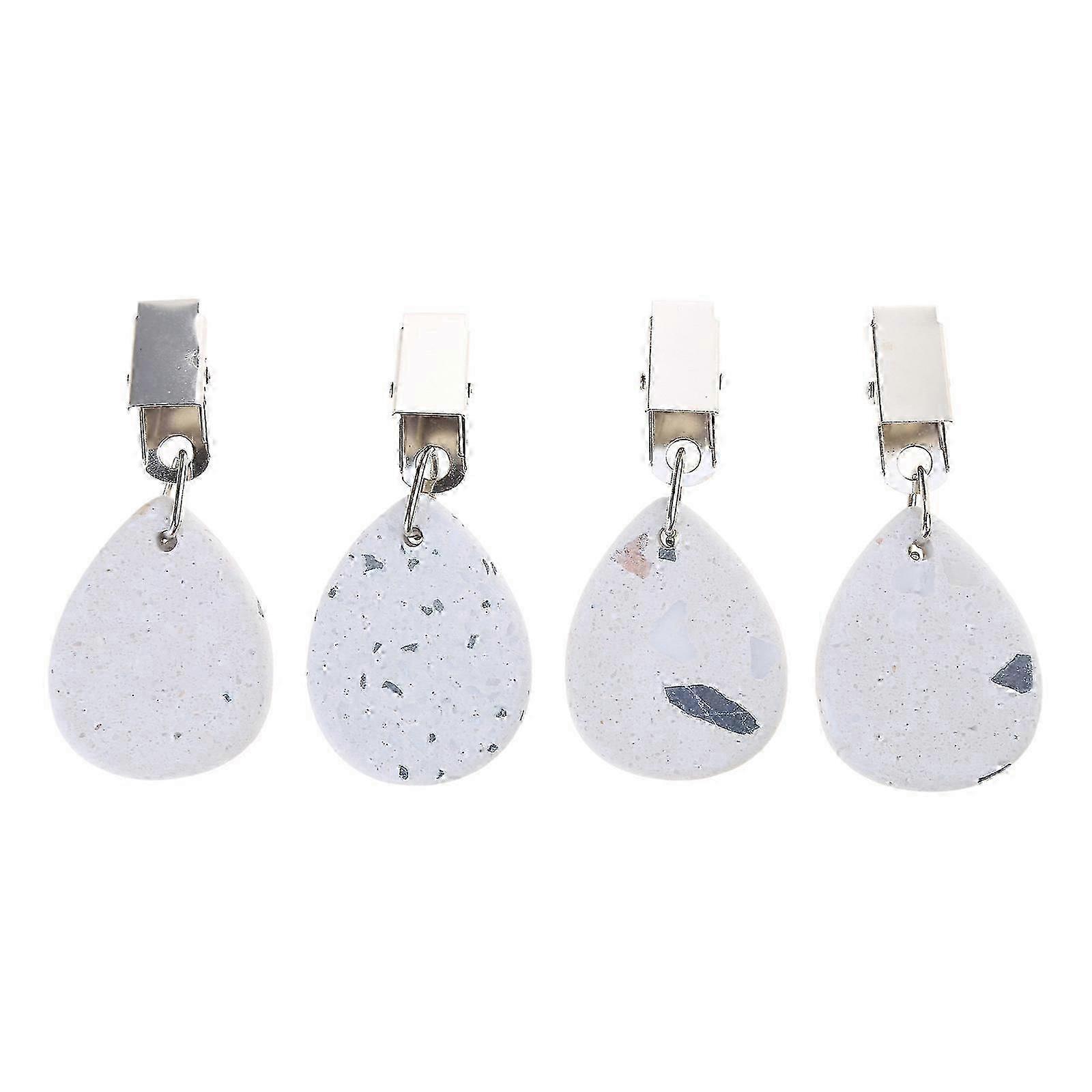 Weights Tablecloth Clips for Garden Drapery, Outdoor Curtains, and Picnic Use - 4 Piece Set