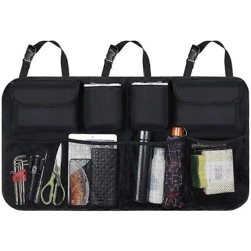 Car Storage Net Car Trunk Organizer Adjustable Rear Seat Storage Net Multipurpose Oxford Car Seat Back Organizer Luggage Net for Car