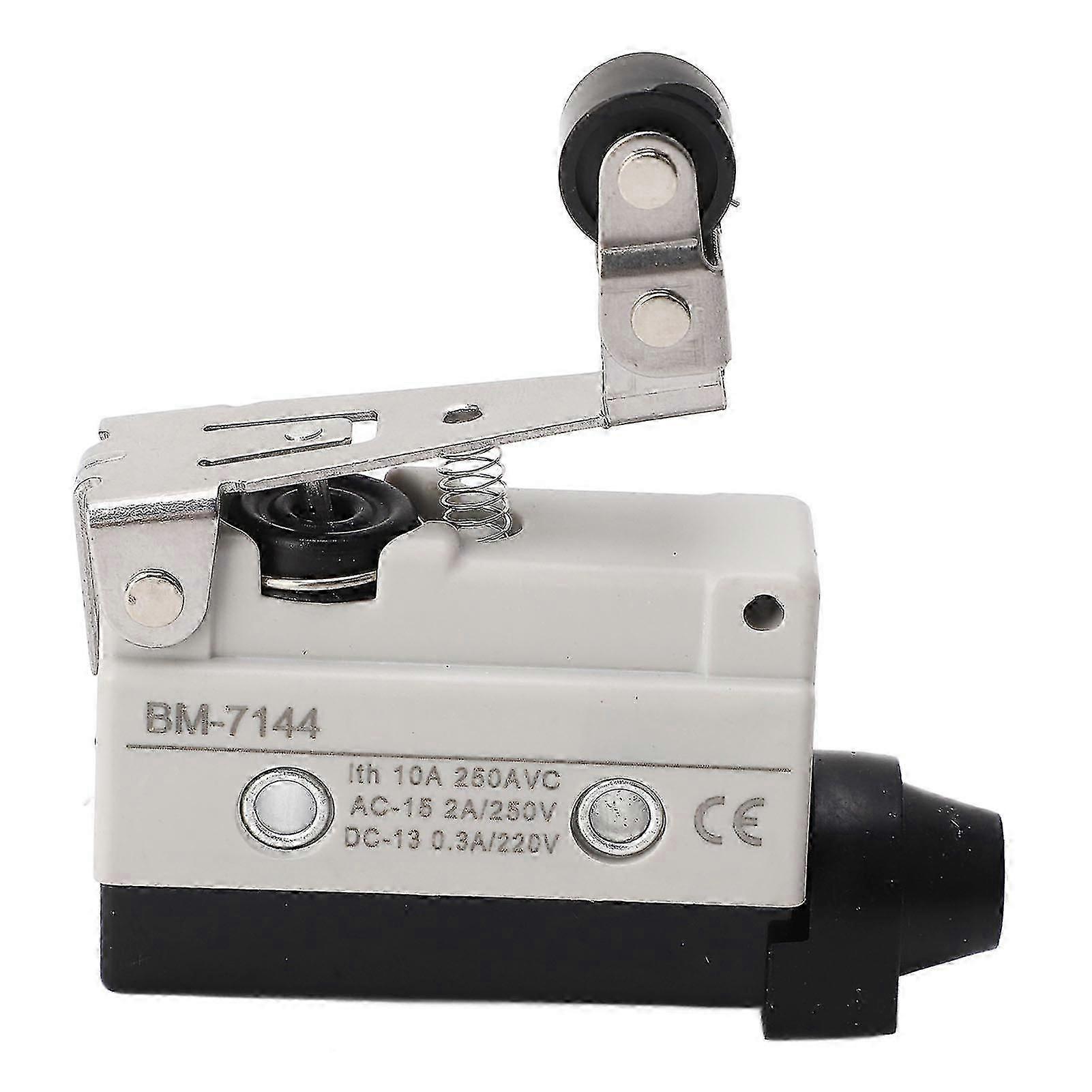 2pcs Micro Switches With Spring Roller Lever Travel Limit Switch For Mechanical Device No+nc 250vac