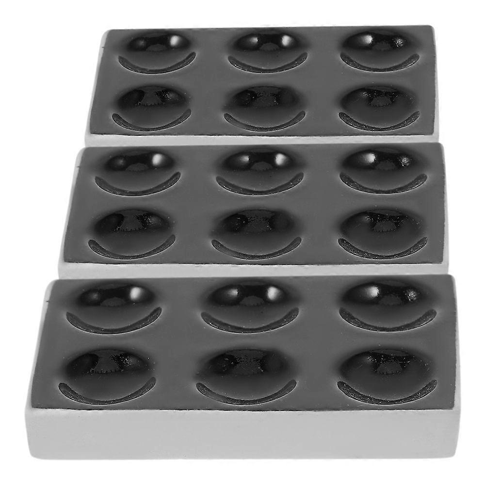 3 stk porselensflekkplater for kjemisk eksperiment porselensflekkreaksjonsplate for laboratorievitenskapelig eksperiment spottingreaksjonsplate (6 brønner