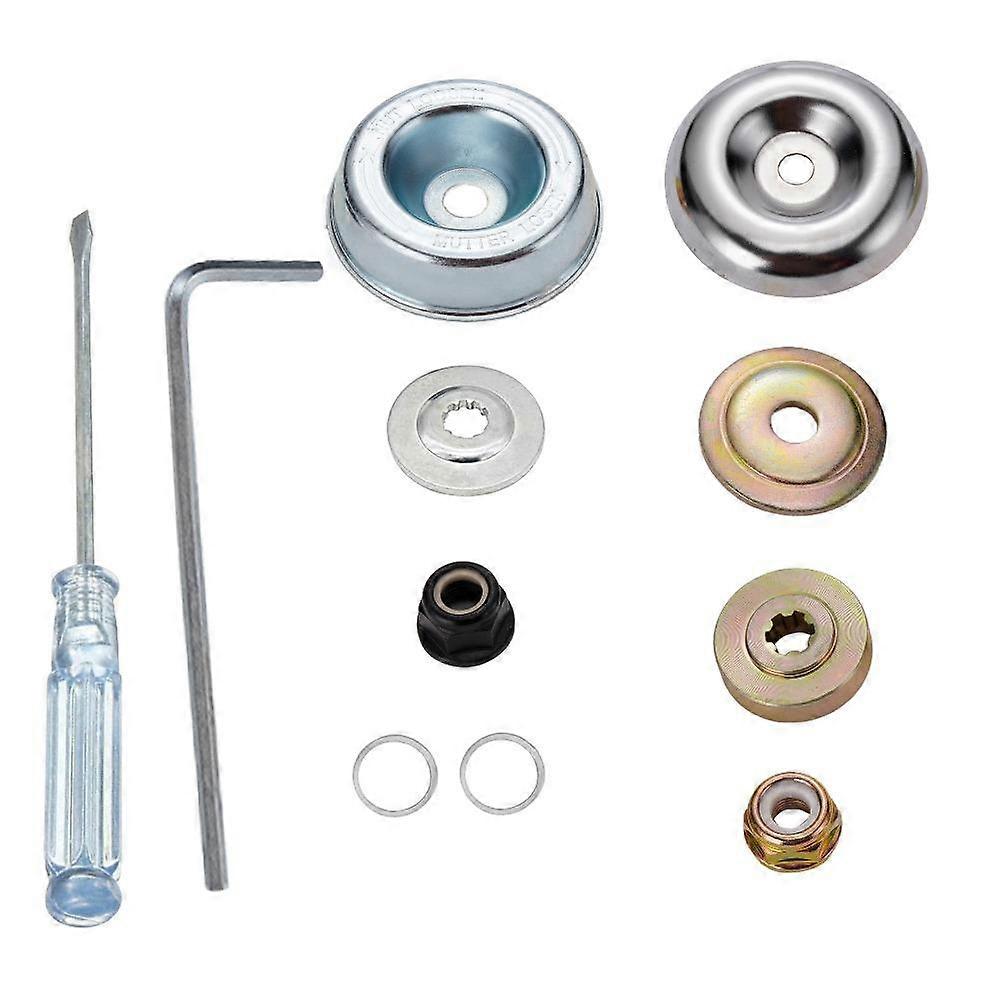Gasoline trimmer work head accessories reverse thread nut upper and lower