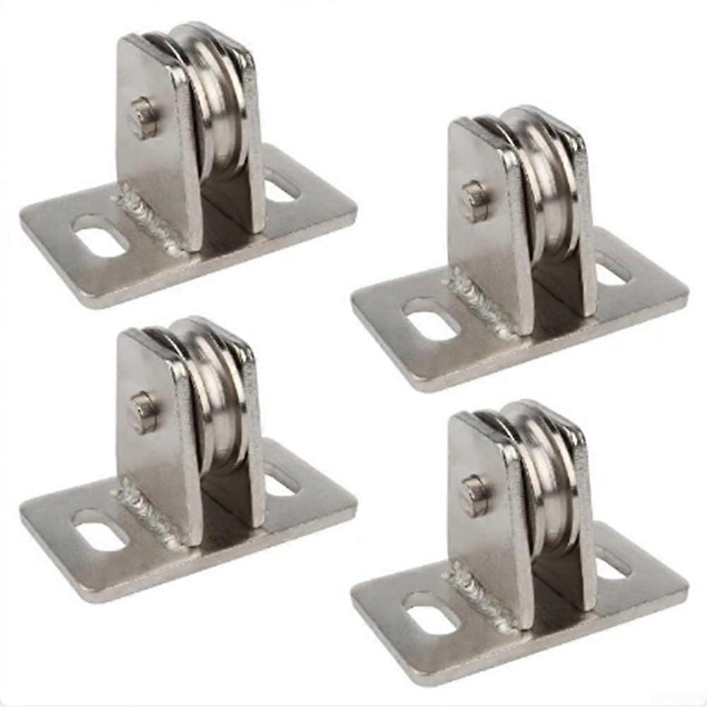 Reliable Carbon Steel Pulley Block Supports up to 330 lbs for Efficient Workflow in Material Handling (4PCS)
