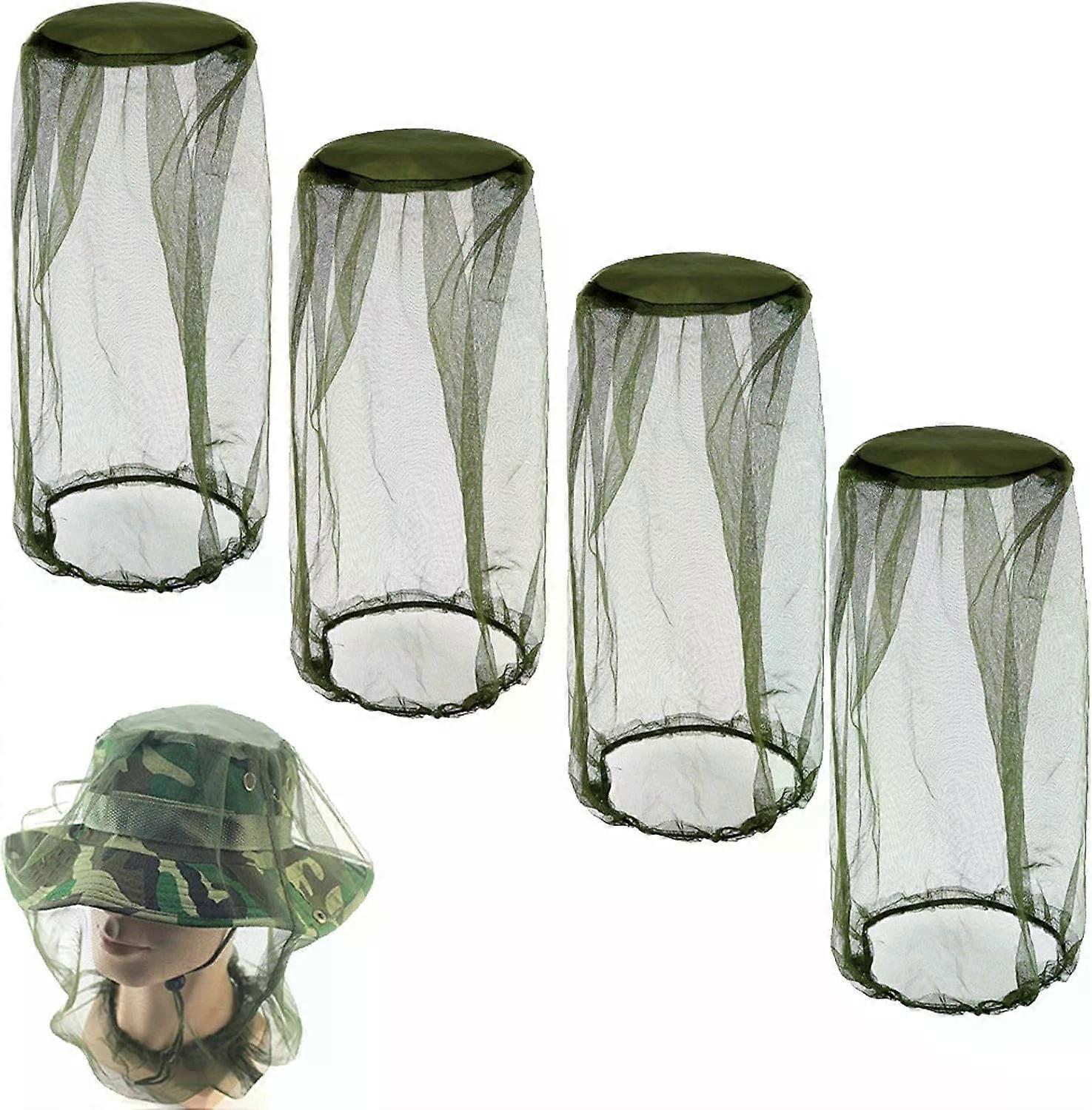 Head Net, 4 Pcs Face & Neck Cover Elastic Fabric Protecting Net for Outdoor Hiking