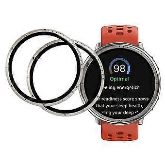 2stk / pakke til huami amazfit aktiv 2 skærmbeskytter smart ur hd klar pmma film (sort kant)