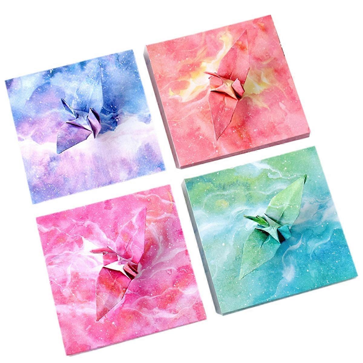 400 Sheets Origami Paper, Fantasy Starry- Origami Paper Double Sided,4 Designs Origami Kit for Scra