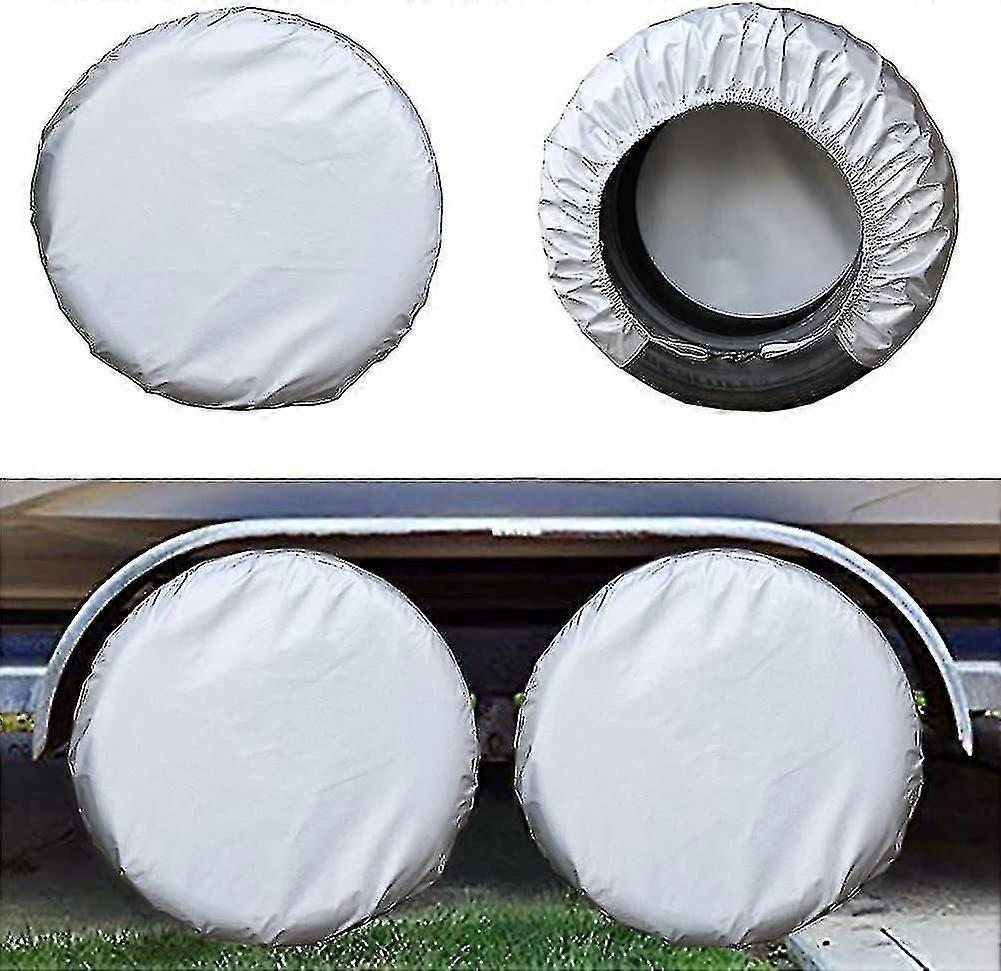 4-Pack Waterproof Tire Covers - RV Trailer Protector
