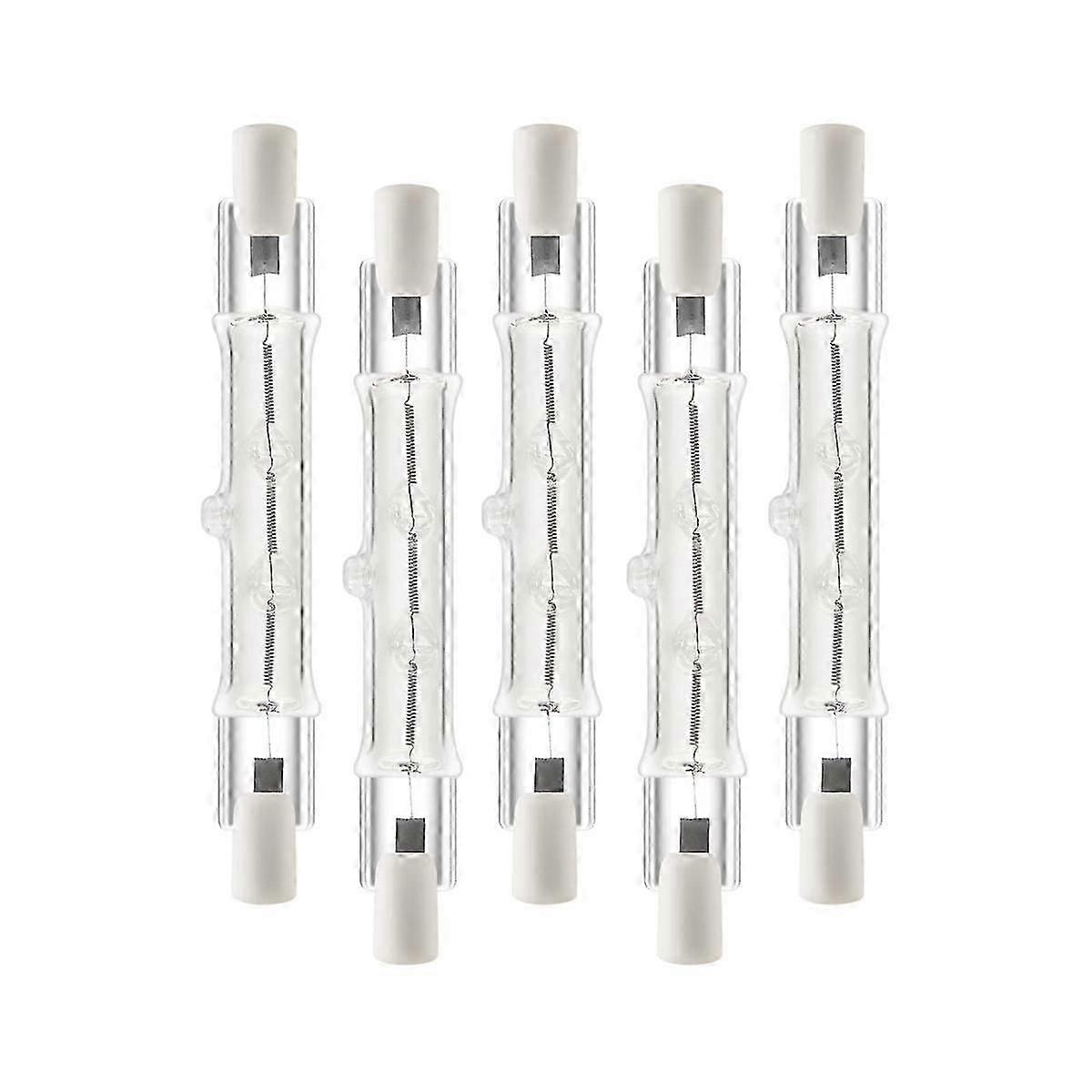 5 Pack R7S 118mm 300W 230V,R7S Halogen Linear Light Bulb, Dimmable Halogen Lamp for Construction Wo