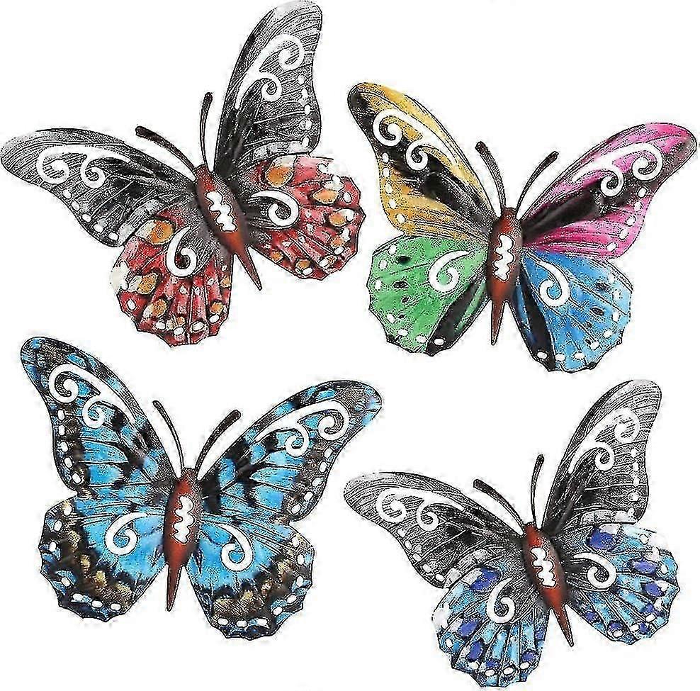 Metal Butterfly Wall Decor Hanging Insect Garden Art Indoor