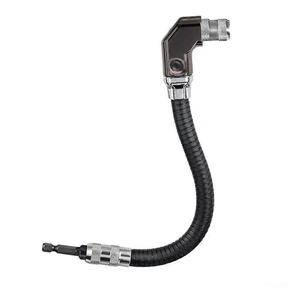 Flexible Extension Drill Bit - 90 Degree Electric Screwdriver Flexible Shaft Rod for Tight Spaces, Compatible with Standard Drill Models
