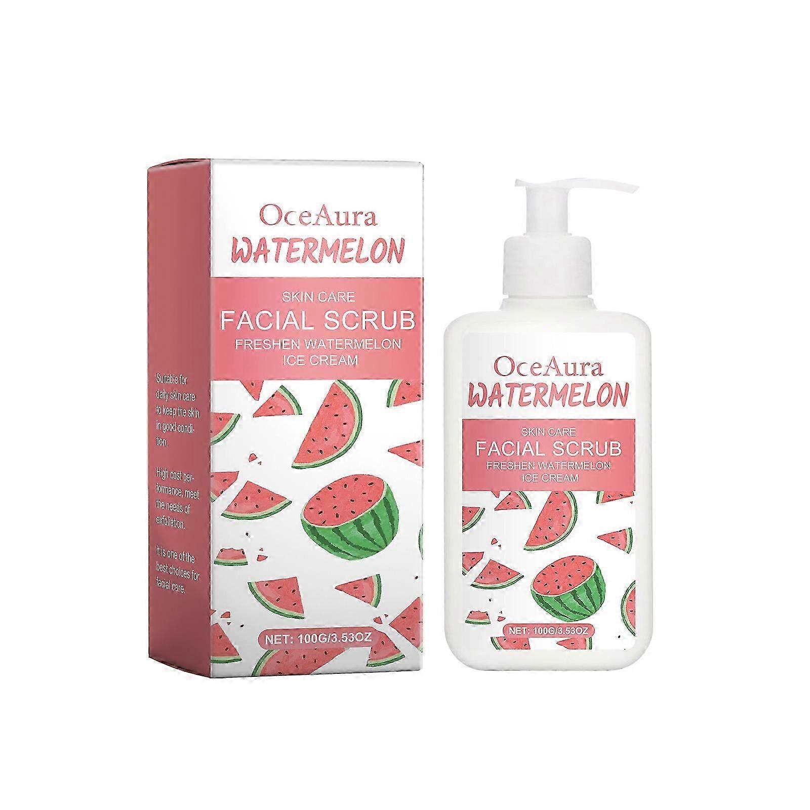 OceAura gentle exfoliating scrub gently cleanses and moisturizes the face, leaving the skin delicate and soft