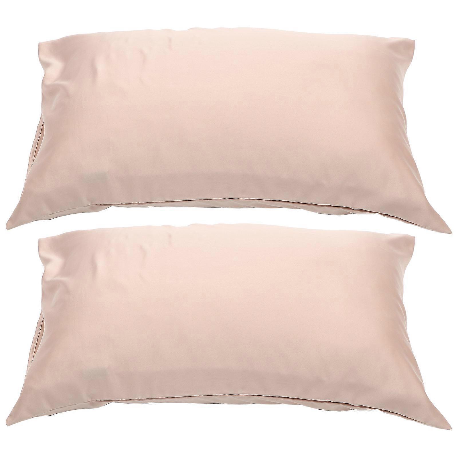 Pink Pillowcase Protective Cover for 2Pcs Washable Bedroom Use