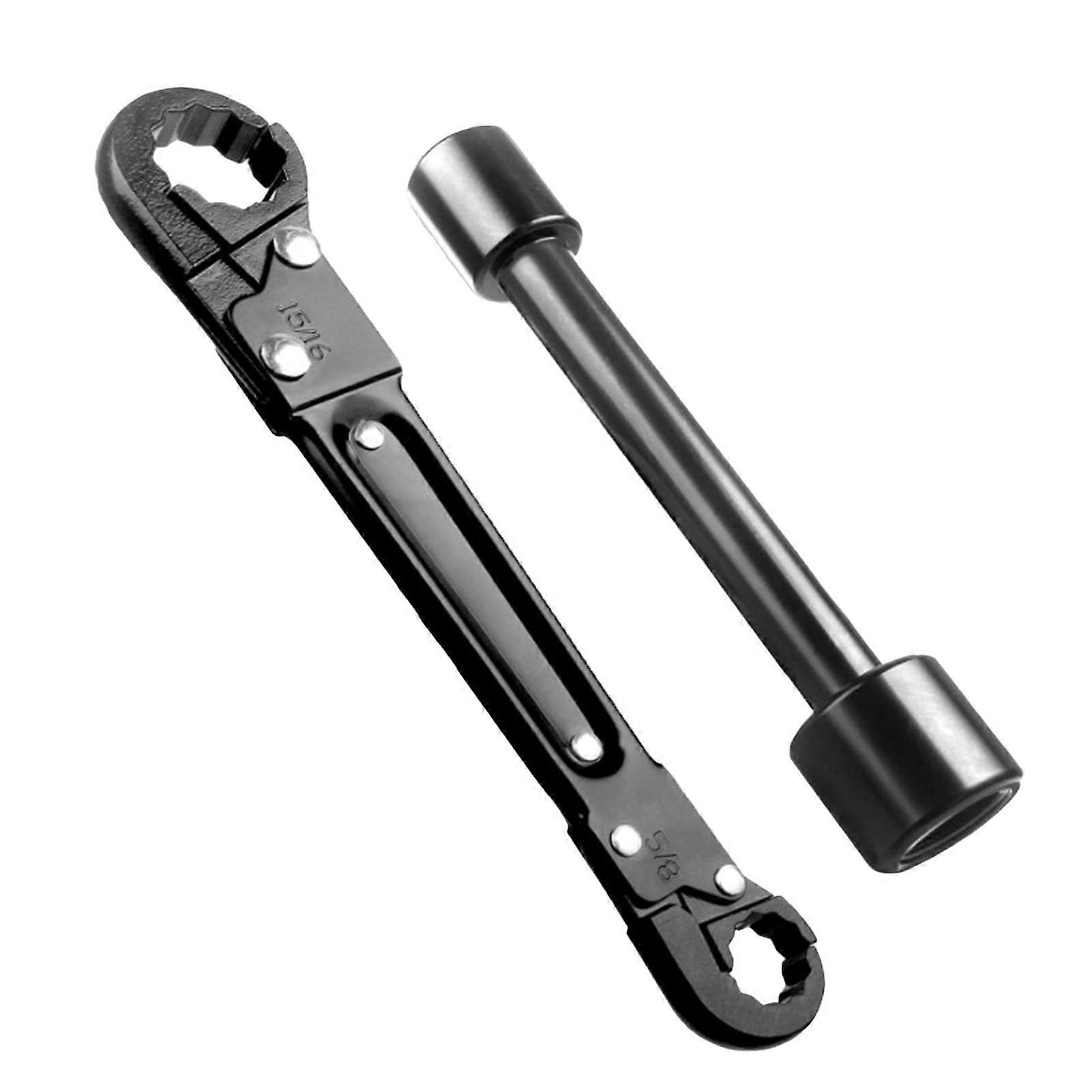Angle Stop Wrench, DoubleHead Pipe Wrench, Steel Fast Nut Tightening Tool for Compression Fittings