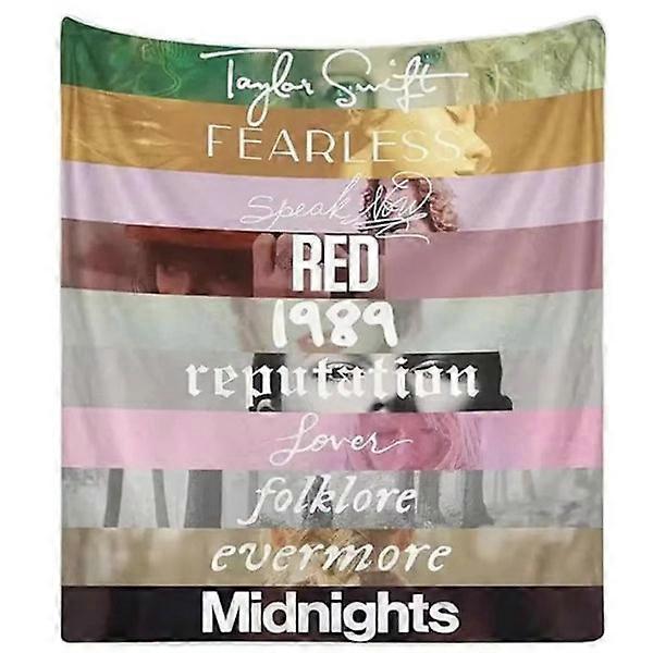 Taylor Swift The Eras Tour Blanket Throw High-Definition Soft Warm Fluffy Blanket for Bedroom, Flannel,Sofa, Party Decoration Gift(100*130cm) B