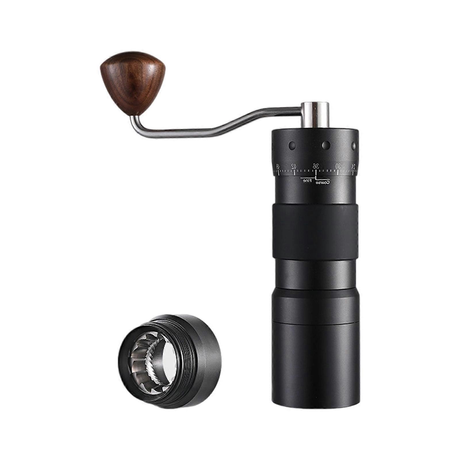 Portable Hand Cranked Coffee Bean Grinder Stainless Steel Manual Burr Mill With Adjustable Setting For Espresso Gray